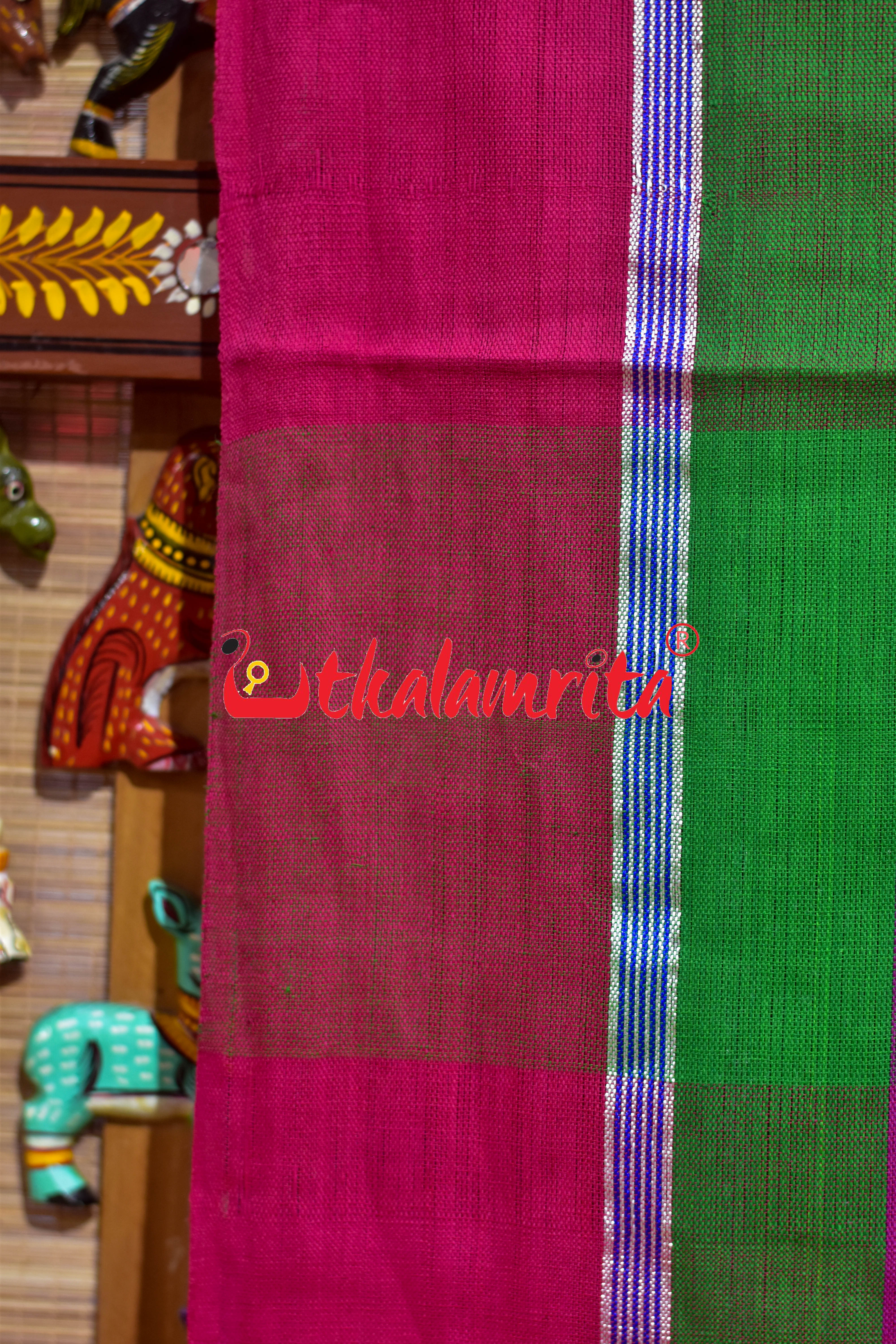 Green Magenta Thick Stripes Santhal