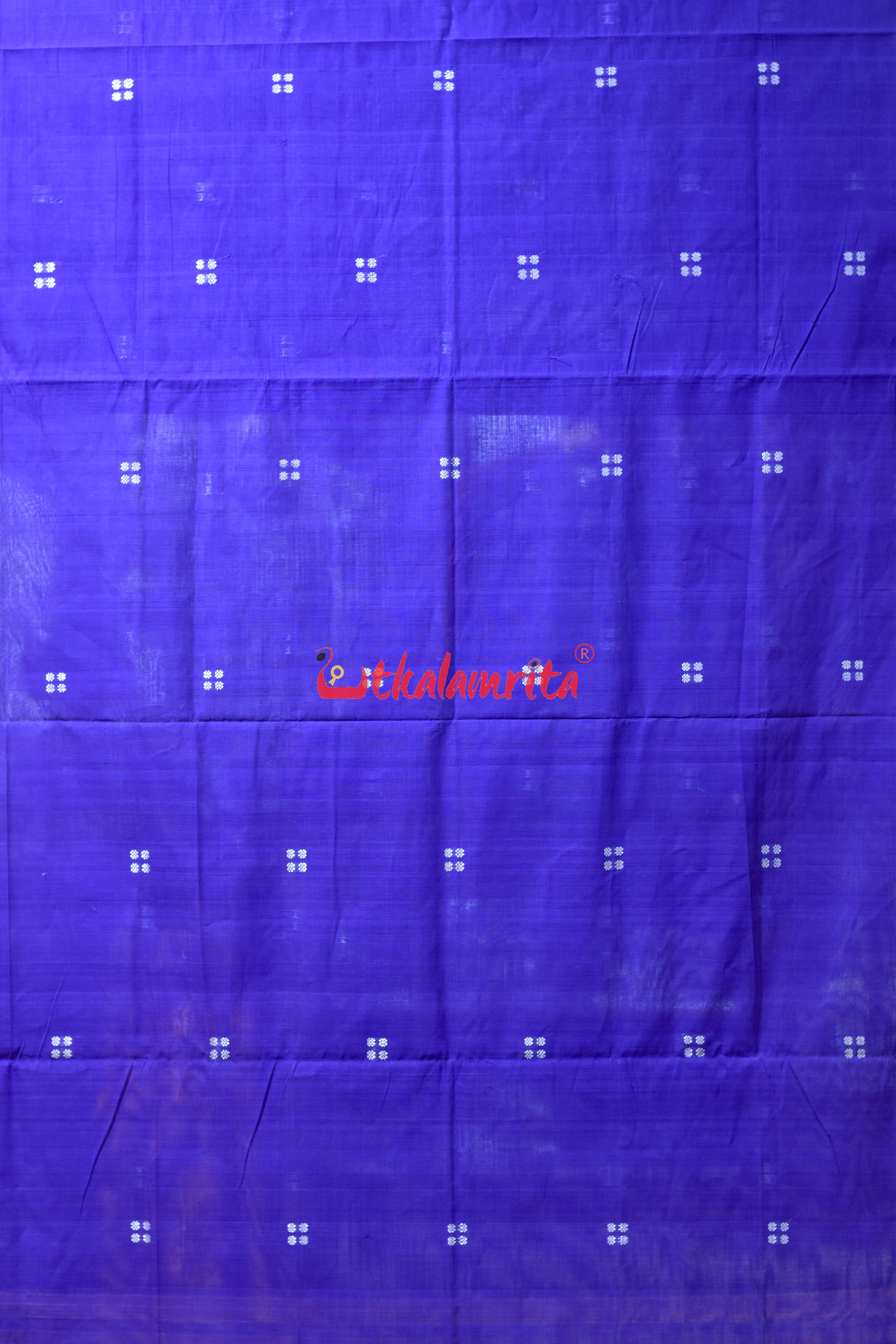 Blue Orange Pittala Single Cotton Saree
