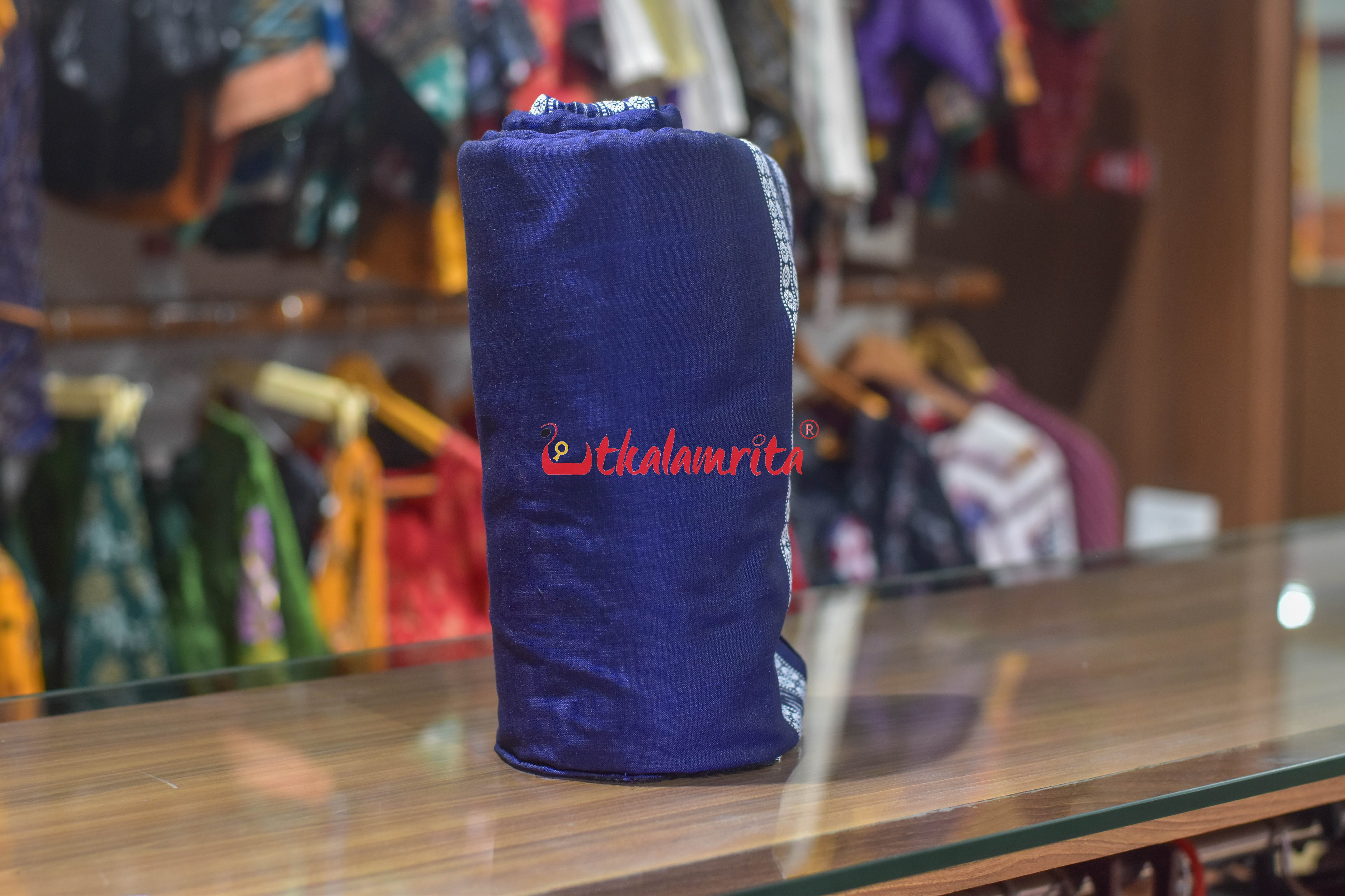 Blue With Ikat Border (Fabric)