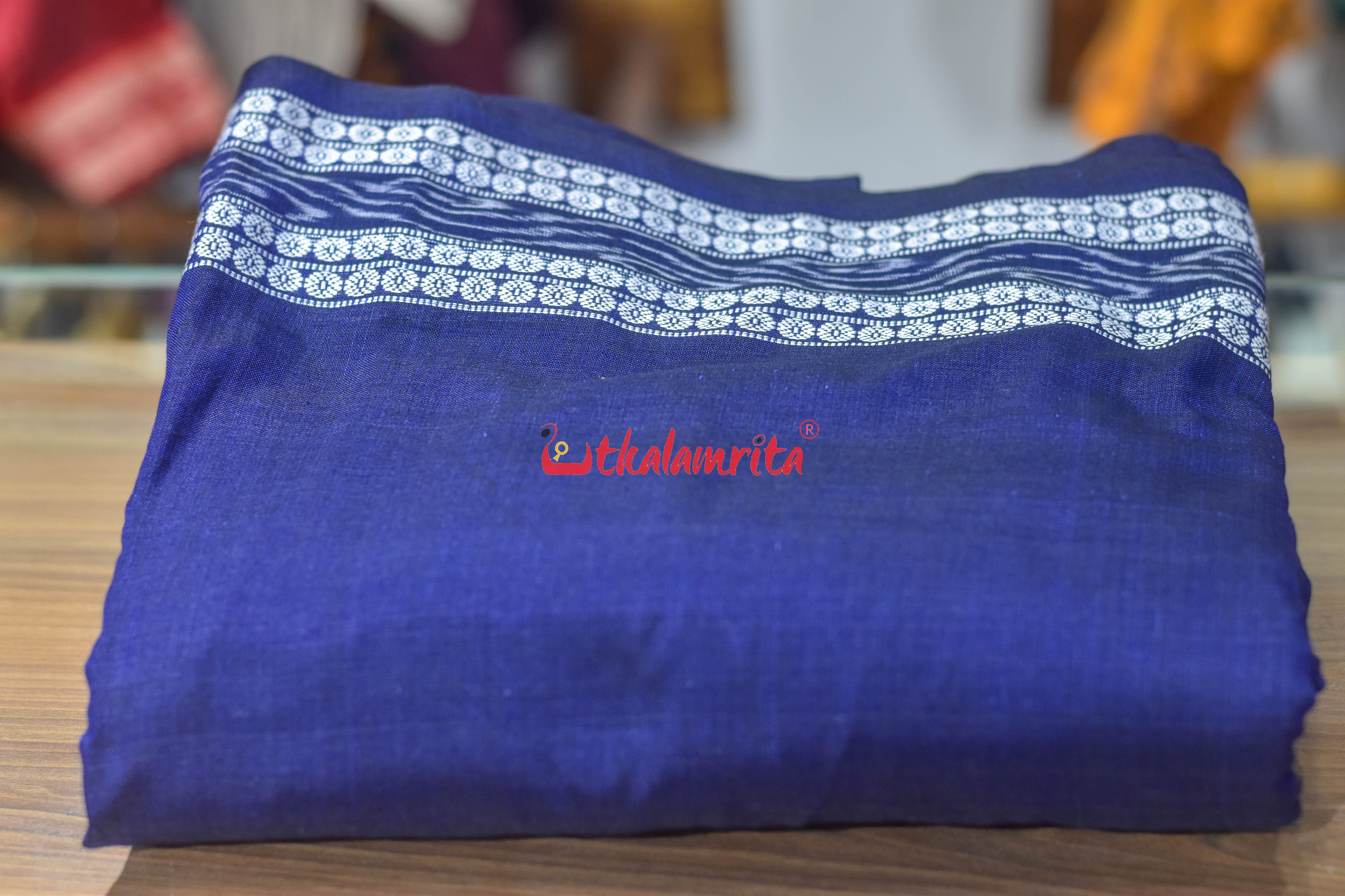 Blue With Ikat Border (Fabric)