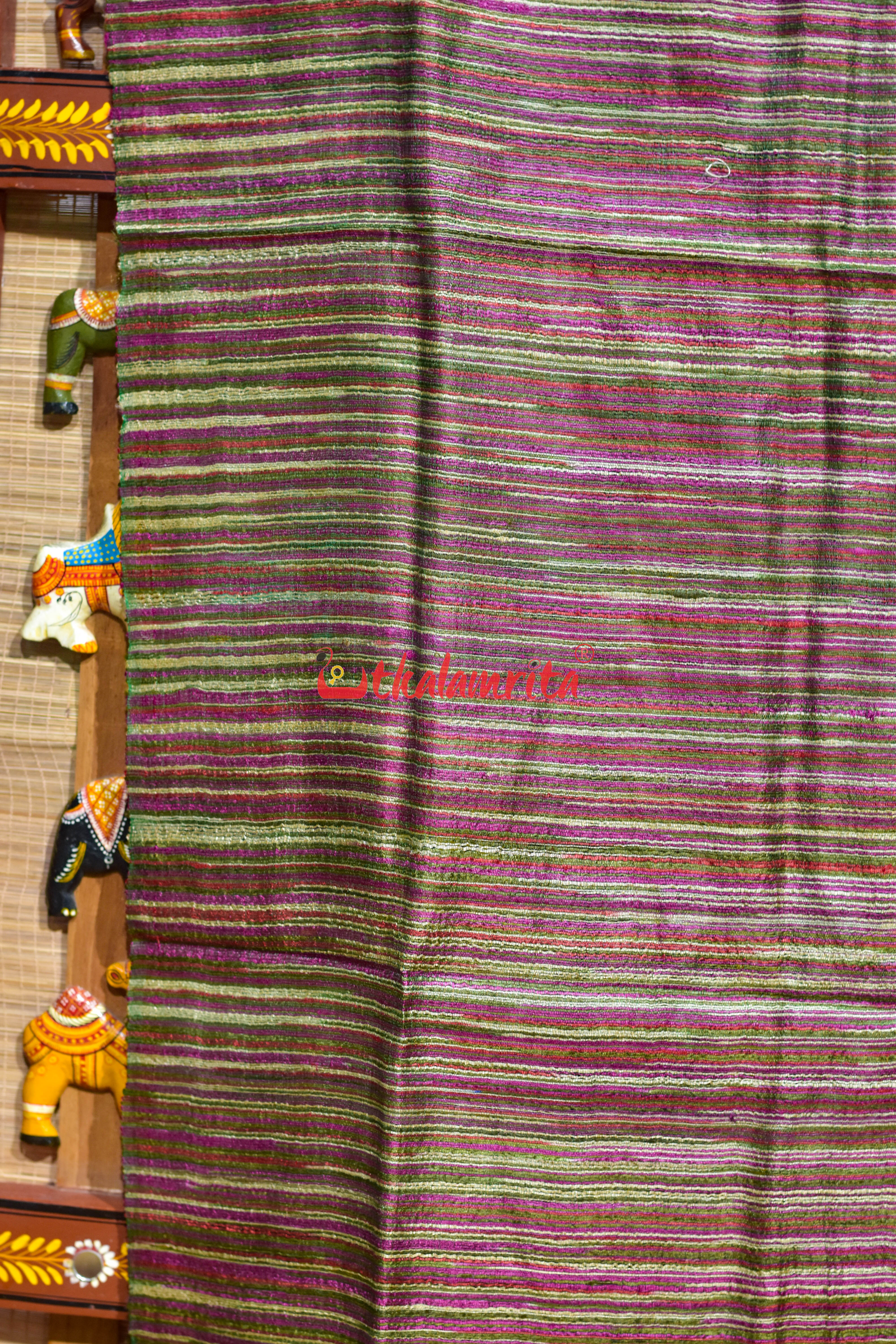 Magenta Maroon Gicha Tussar Silk (Dupatta)