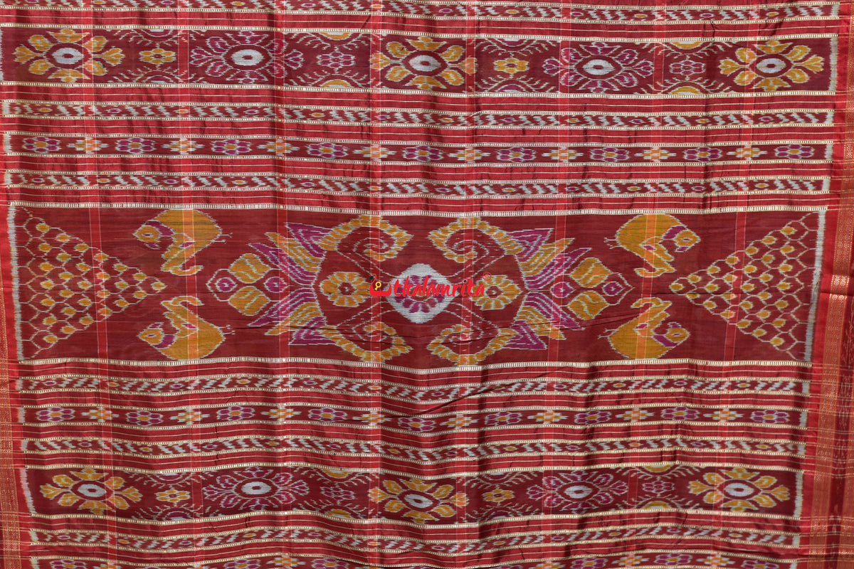 Black Nabakothi Dotted Khandua Silk Saree