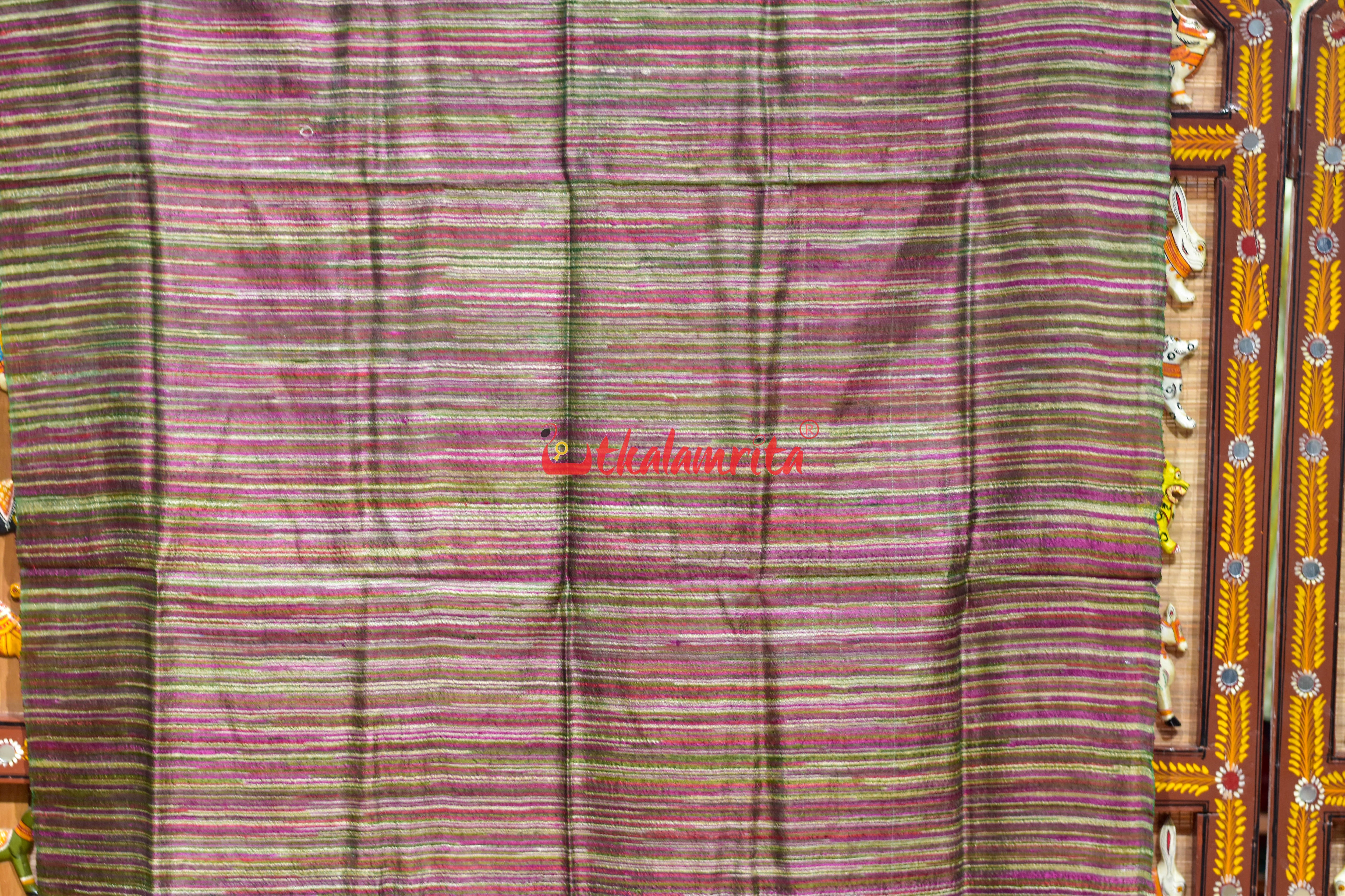 Magenta Maroon Gicha Tussar Silk (Dupatta)
