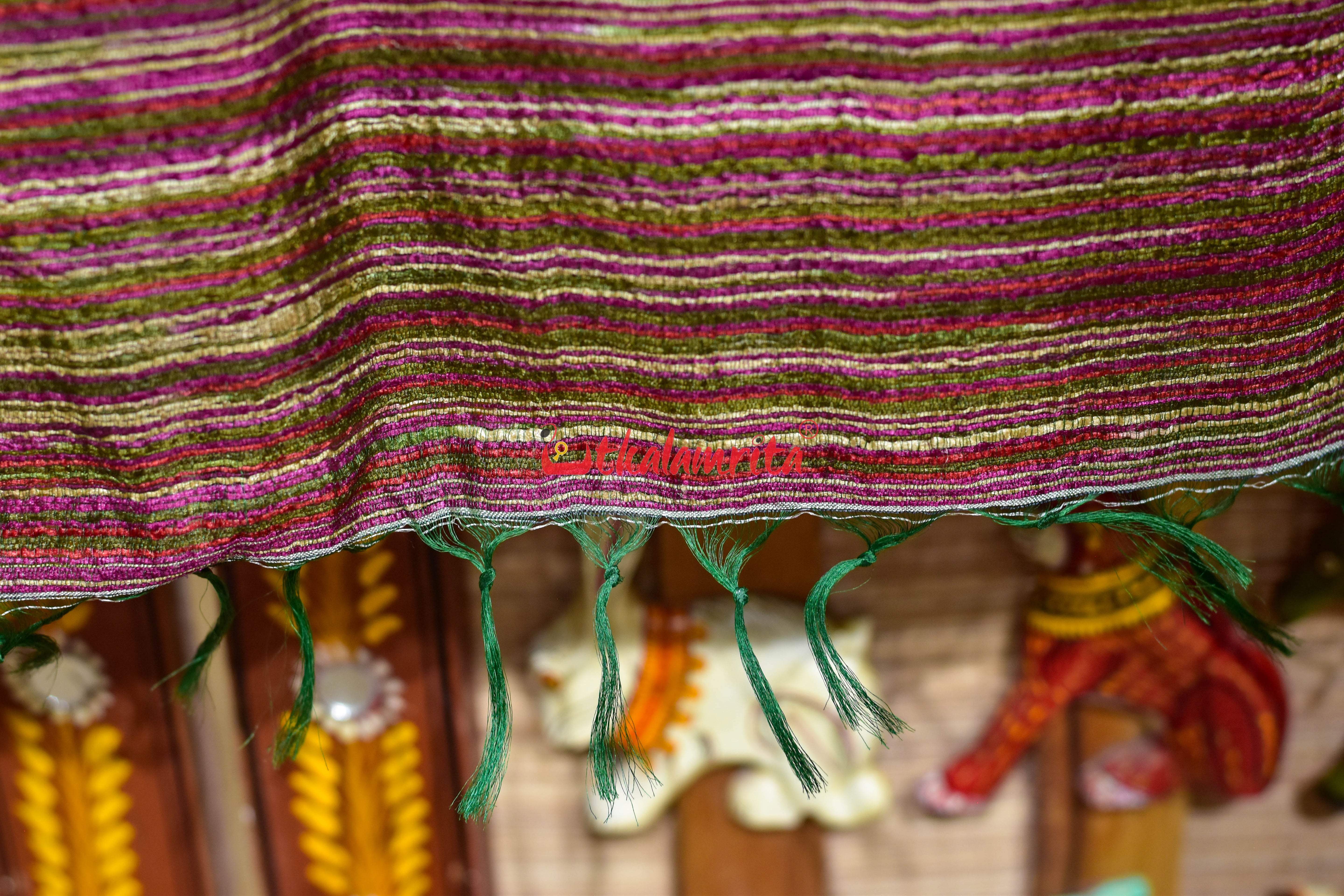 Magenta Maroon Gicha Tussar Silk (Dupatta)