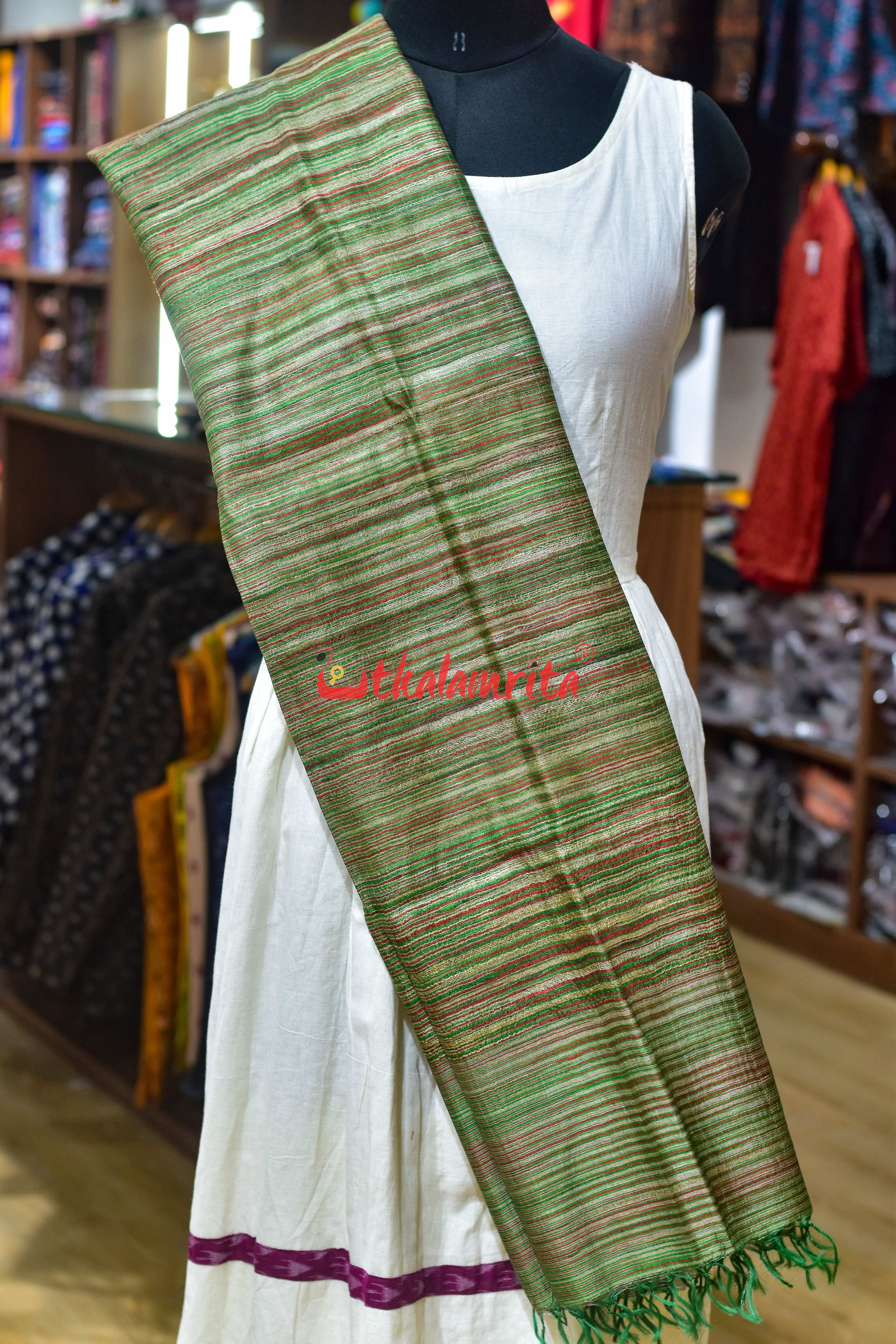 Muti Colour Gicha Tussar Silk (Dupatta)