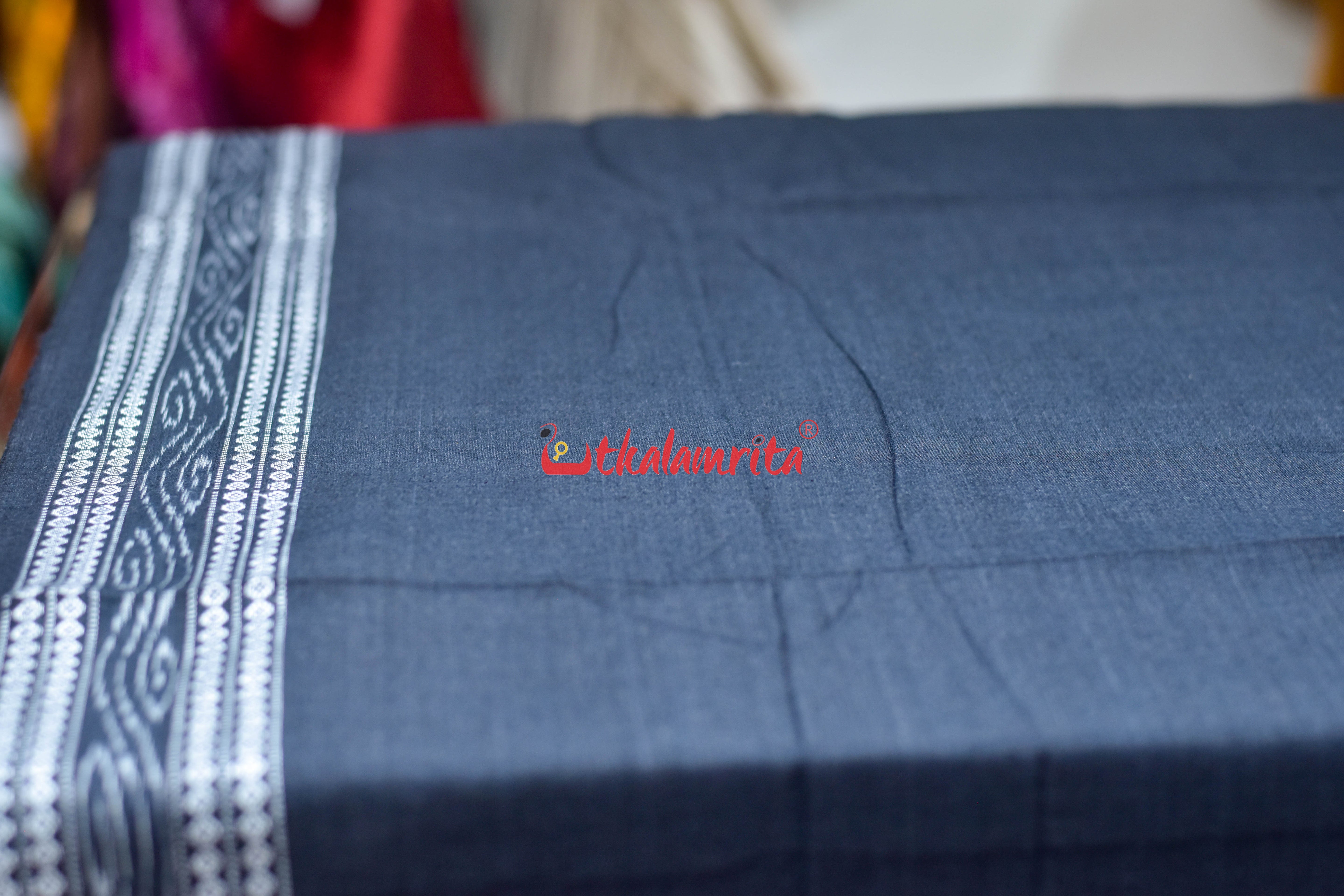 Black With Ikat Border (Fabric)