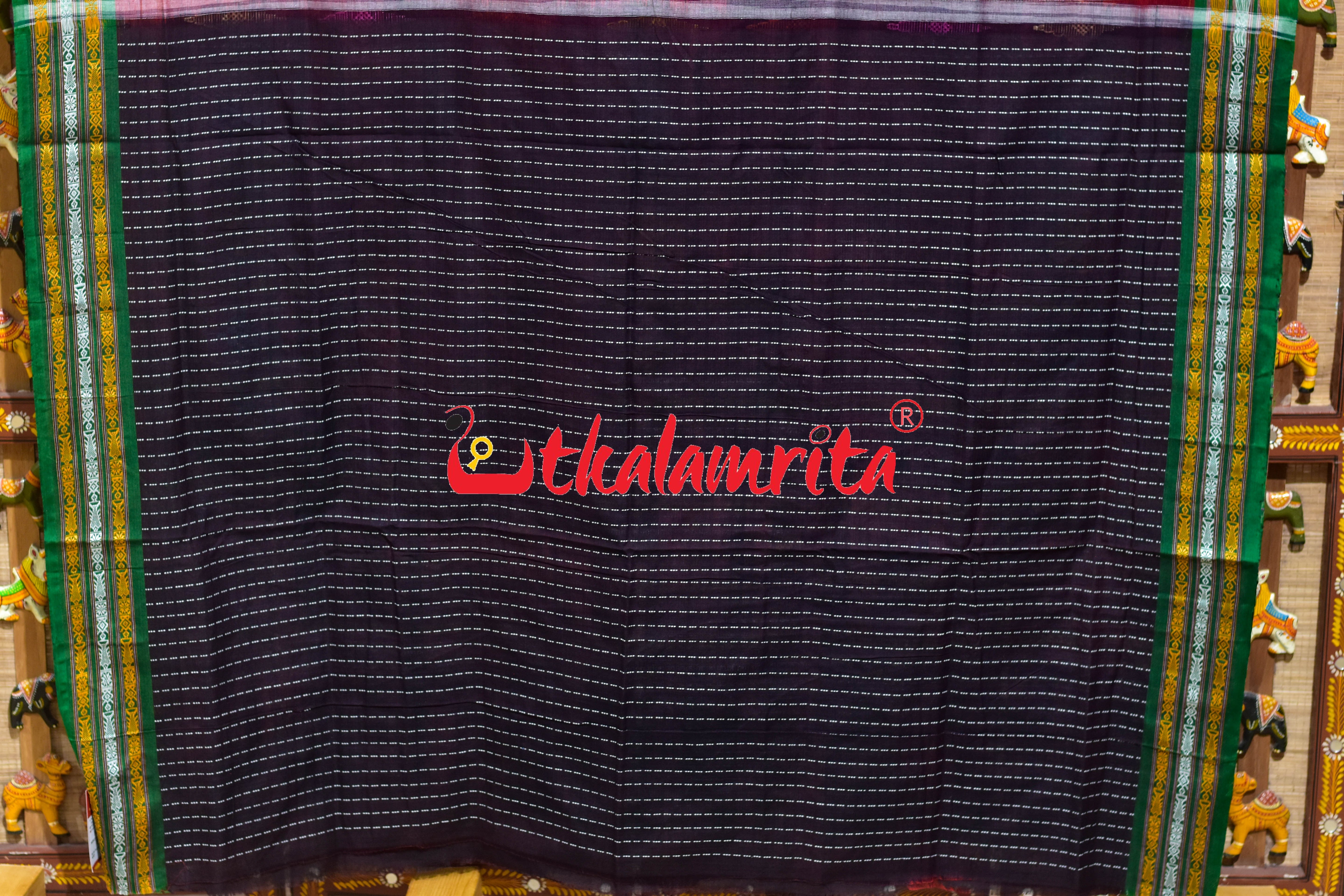 Pink Buta Phula Anchal Dhalapathar Cotton Saree