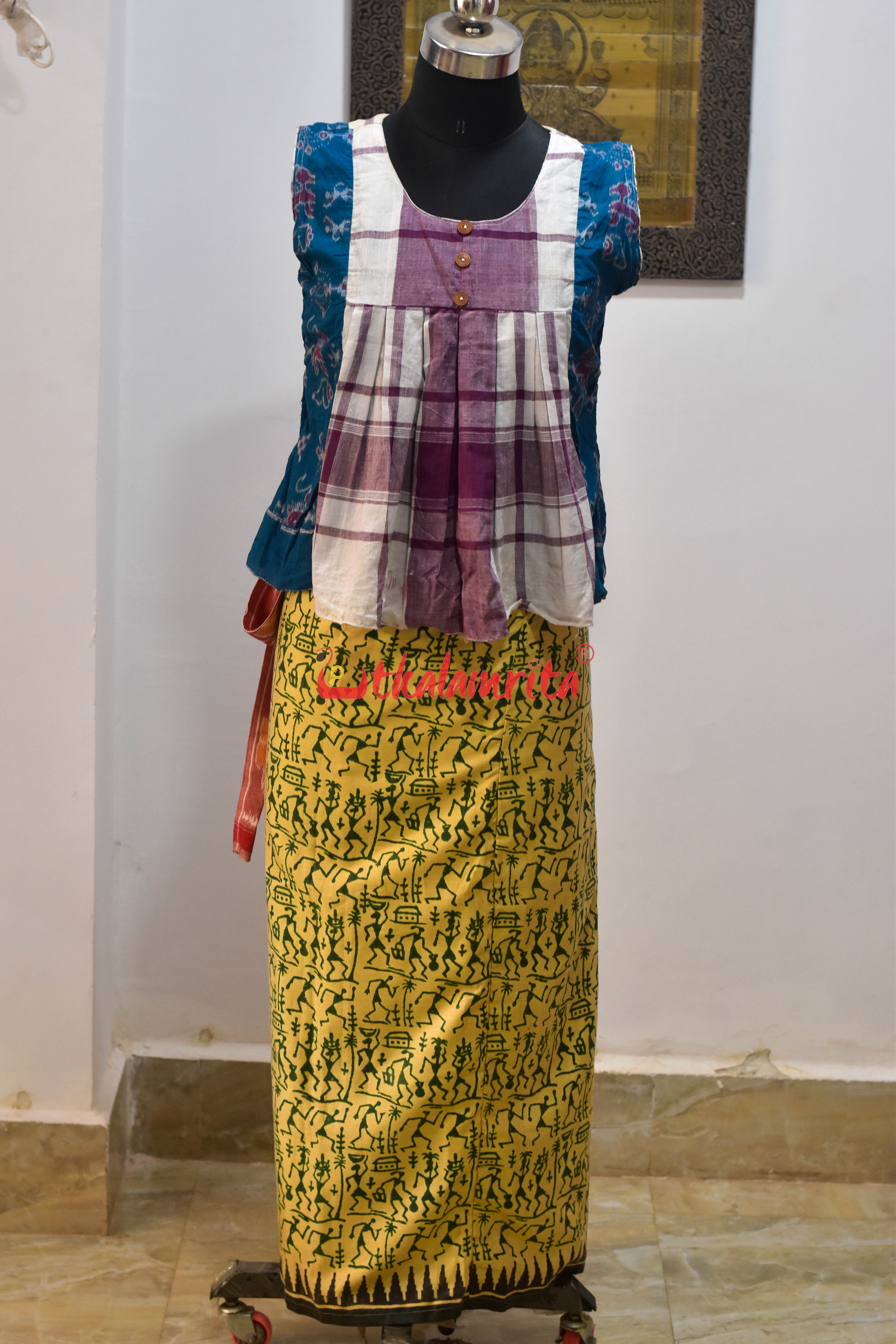 Light Yellow Tribals Wrap (Ladies Skirt)