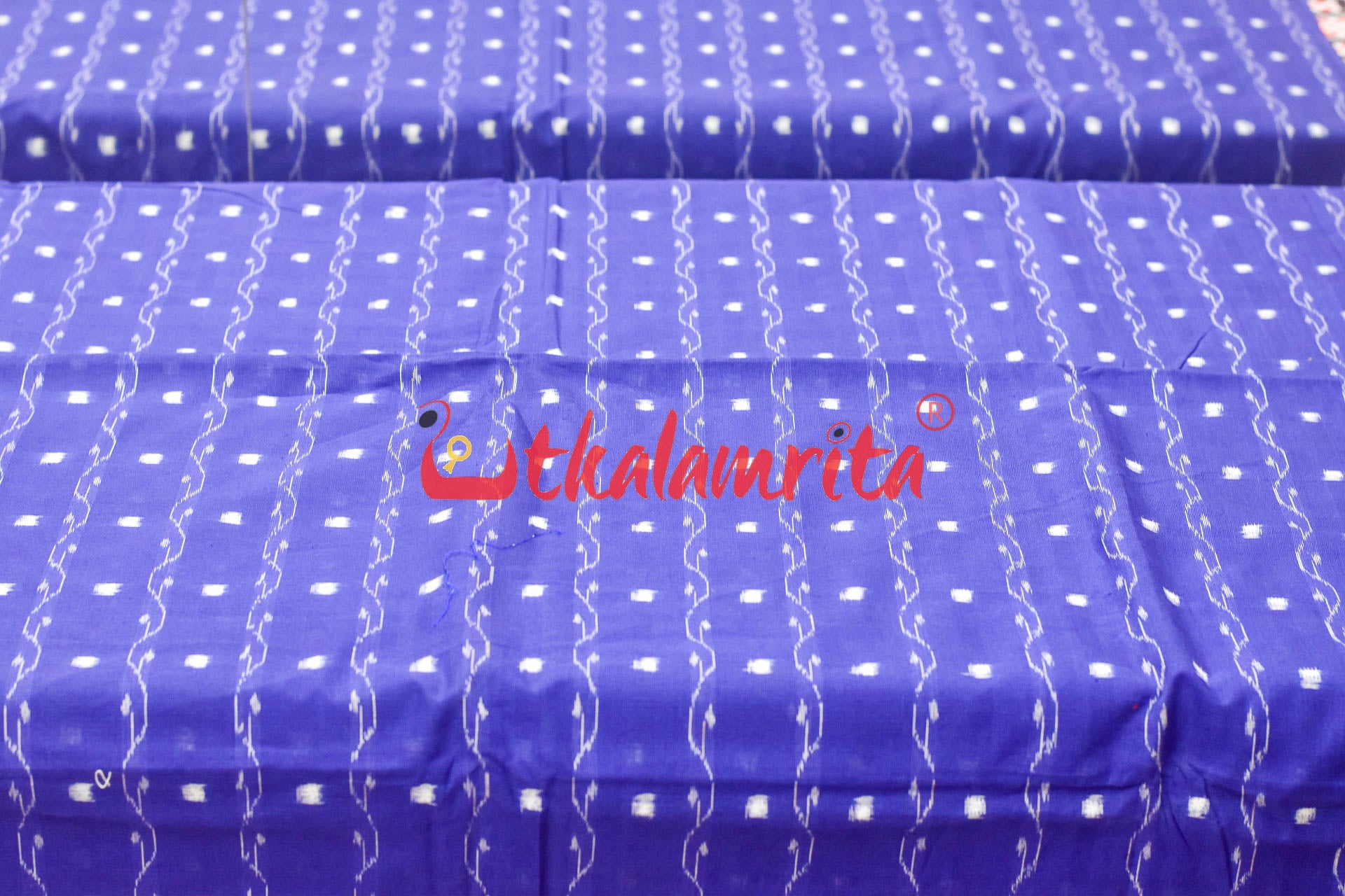 Blue Lahari Sambalpuri Tipa (Fabric)