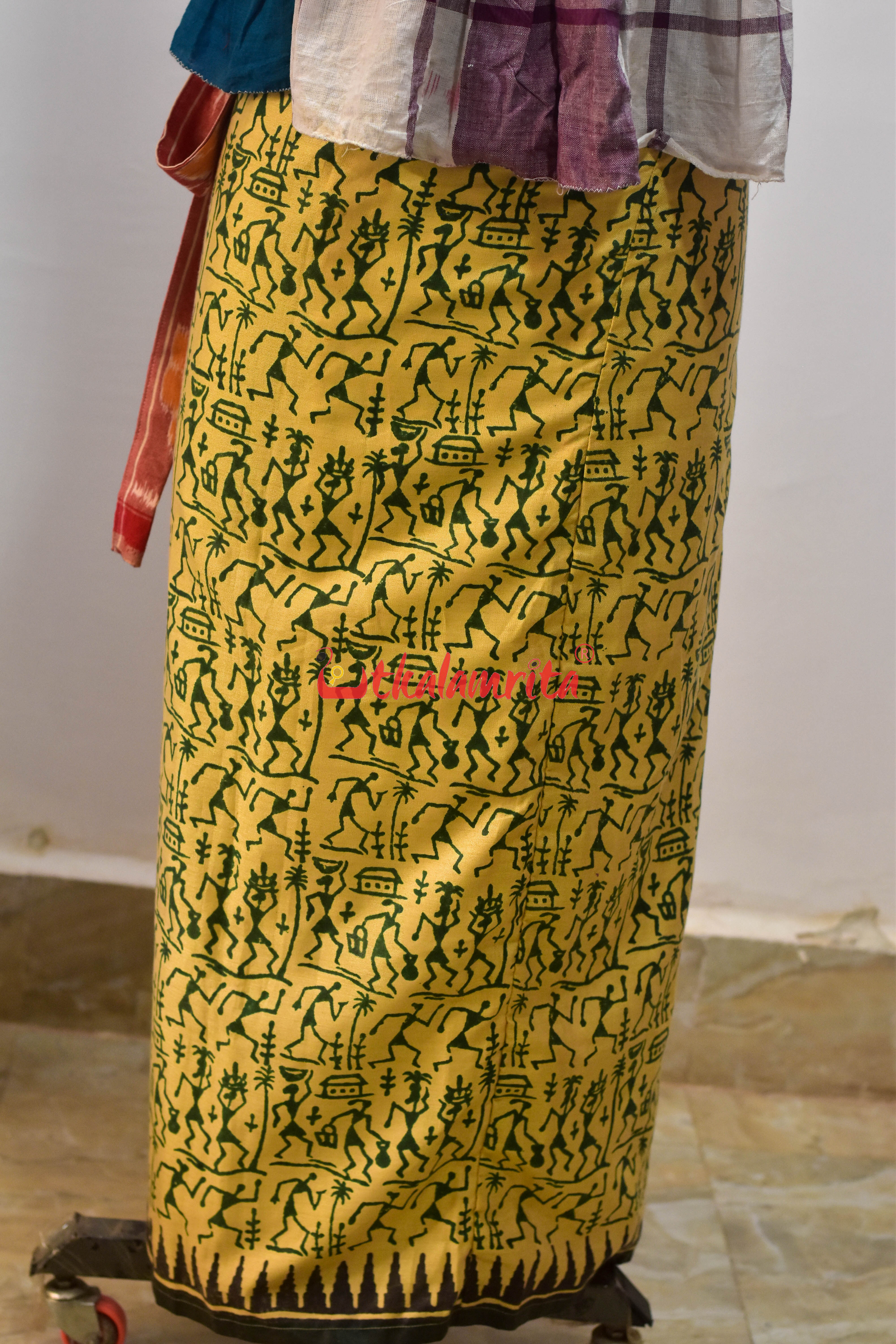 Light Yellow Tribals Wrap (Ladies Skirt)