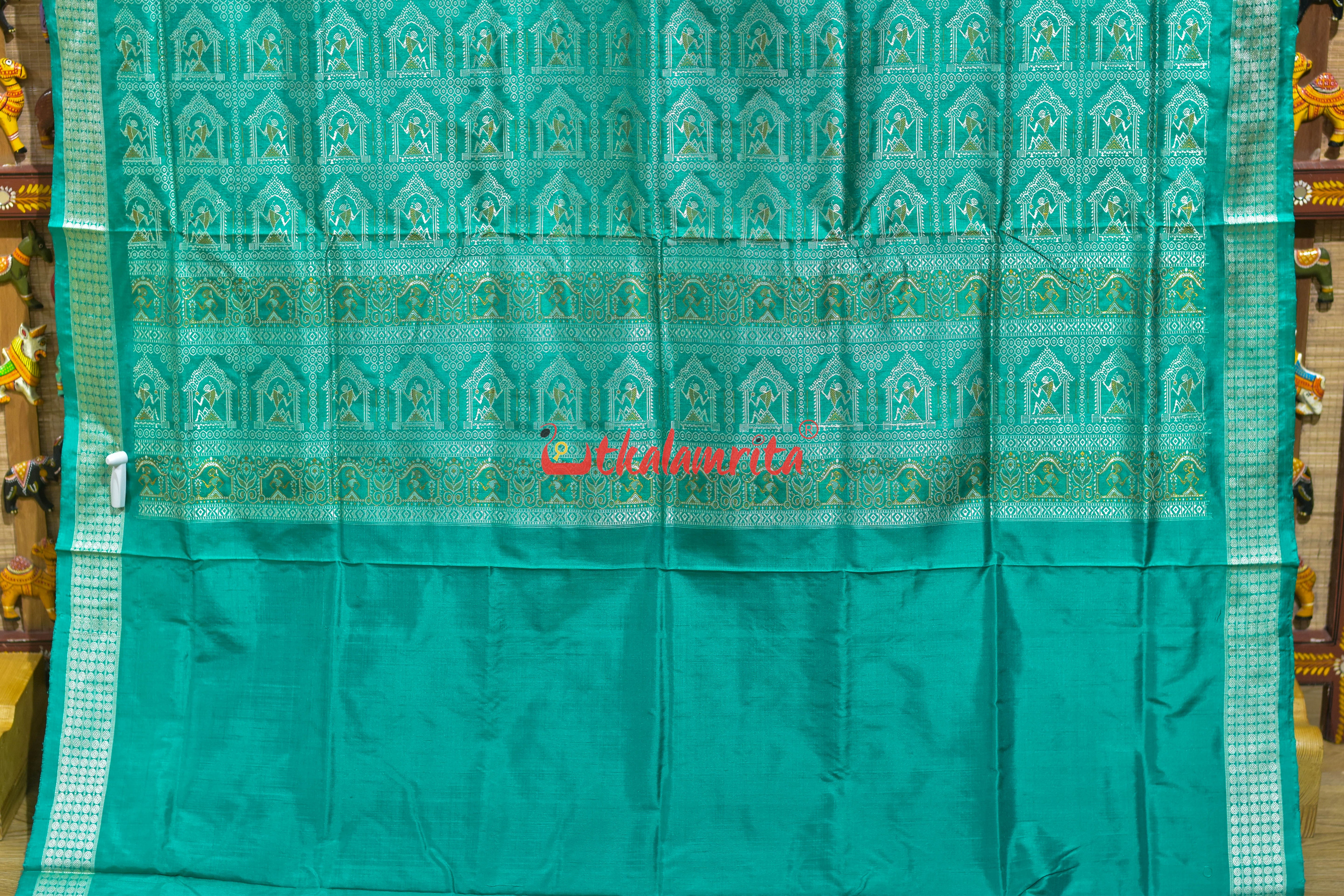 Body Tribals Magenta Bomkai Silk Saree