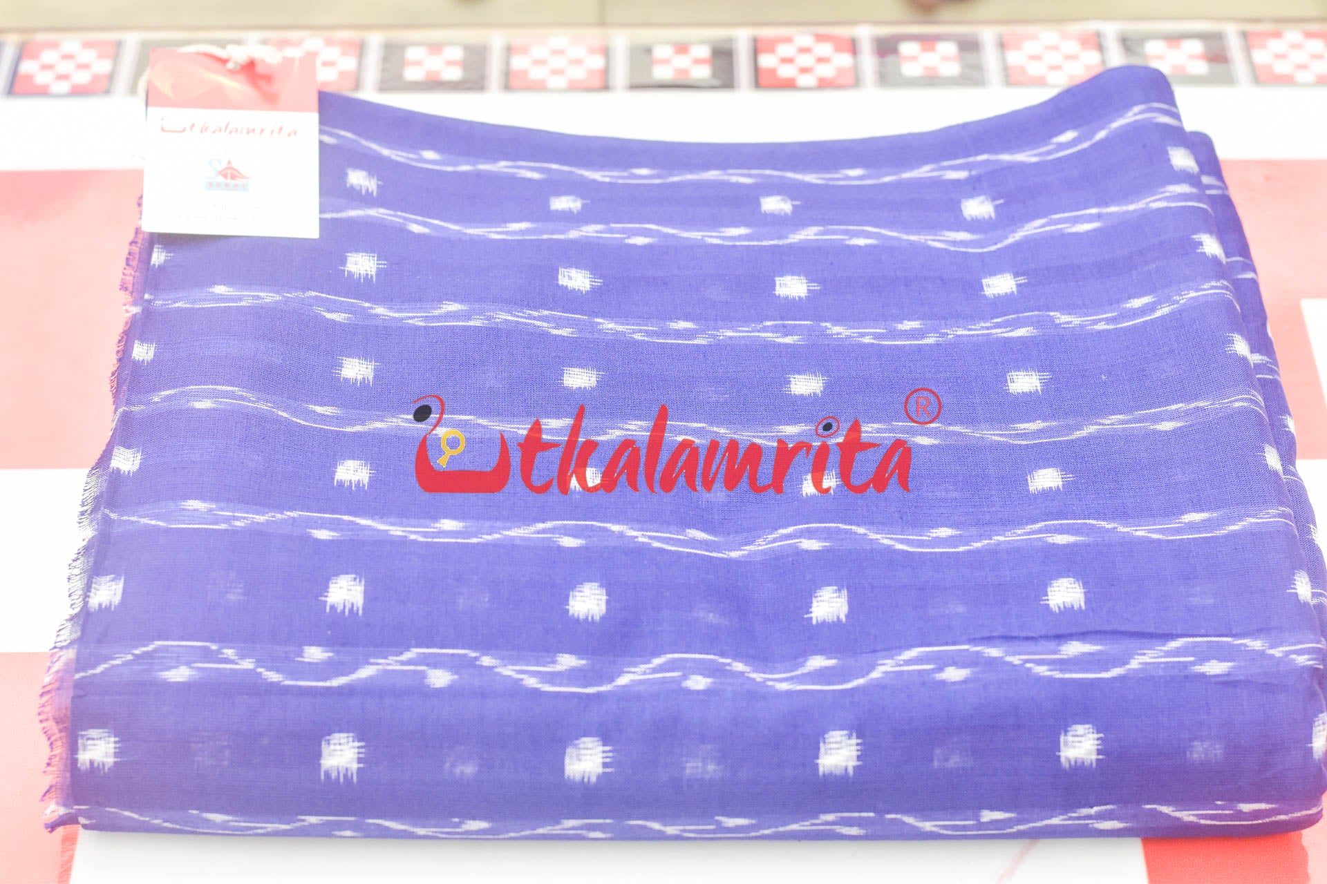 Blue Lahari Sambalpuri Tipa (Fabric)