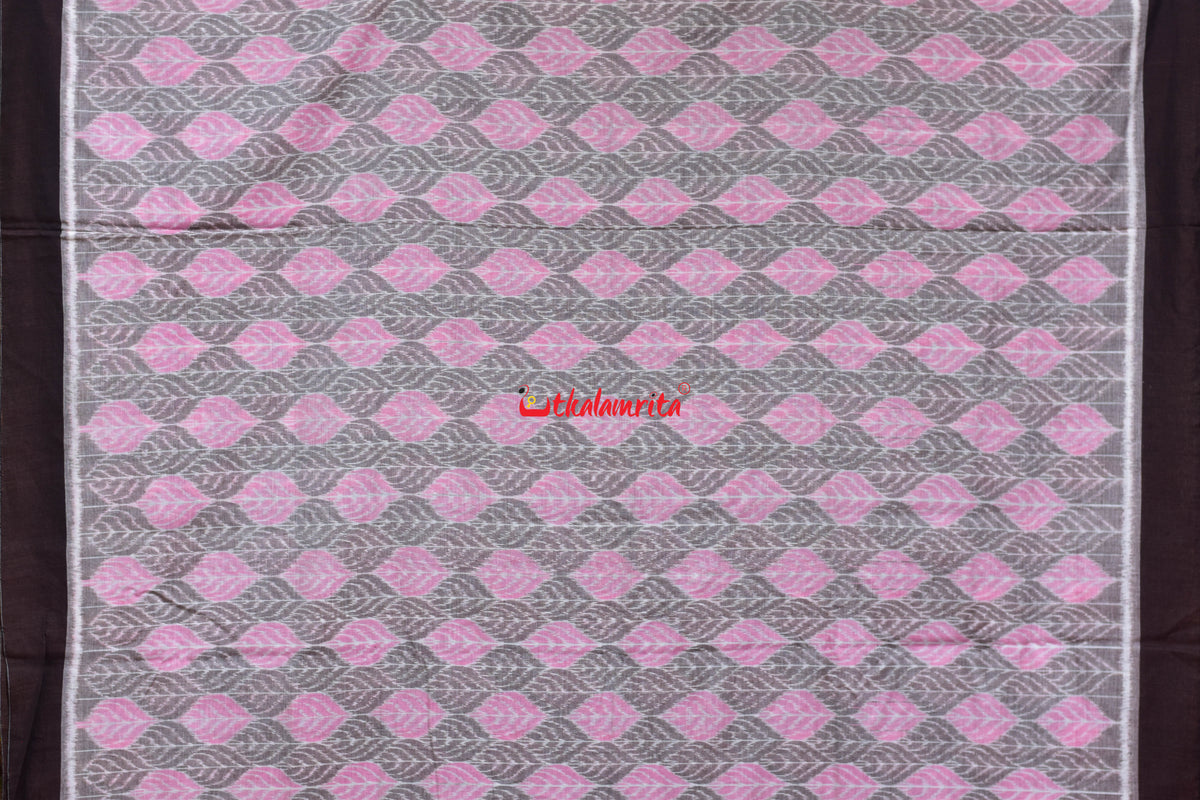 Leaf Pink Maniabandha Cotton Saree