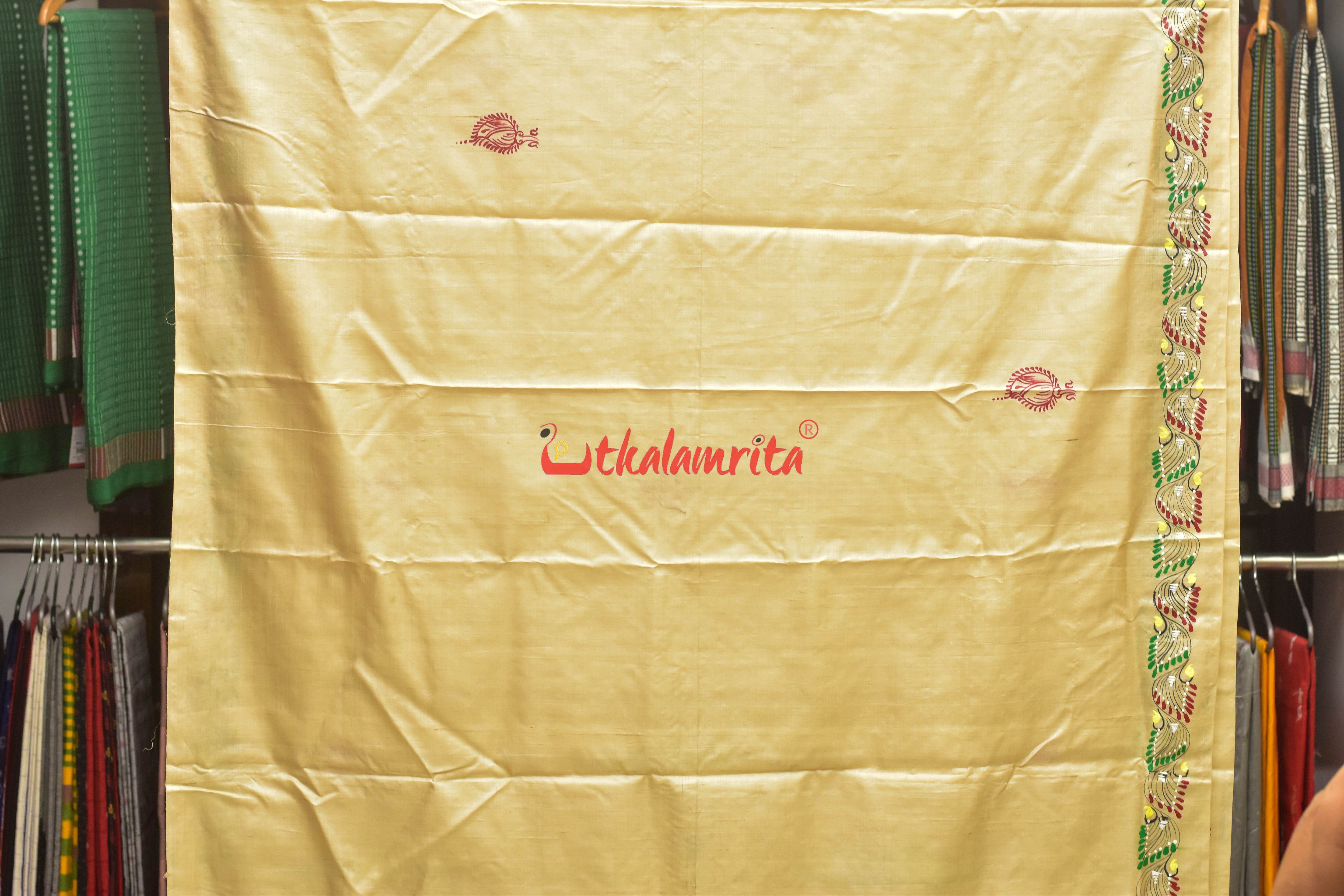 Pari Theme Pattachitra Tussar Silk Saree