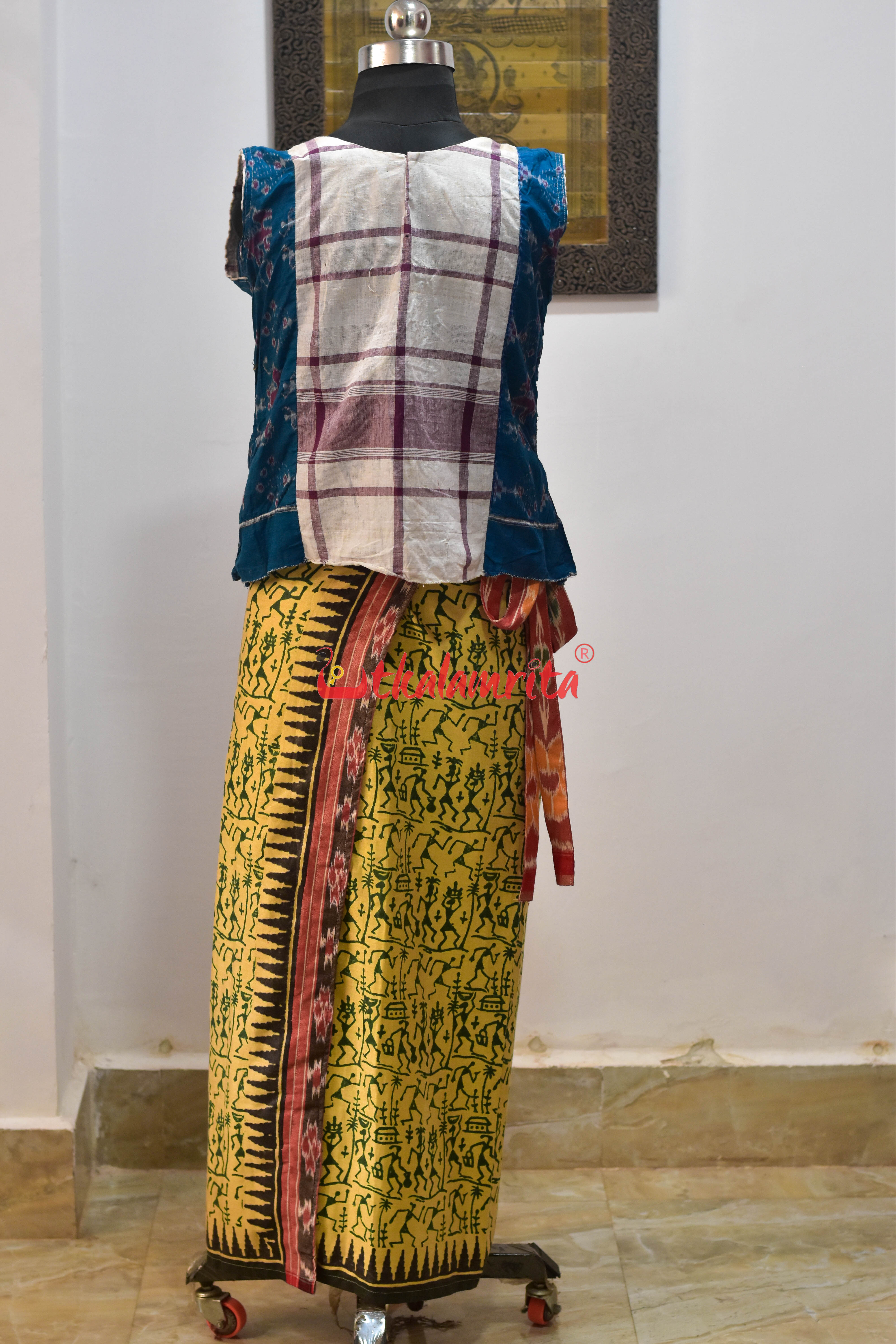 Light Yellow Tribals Wrap (Ladies Skirt)