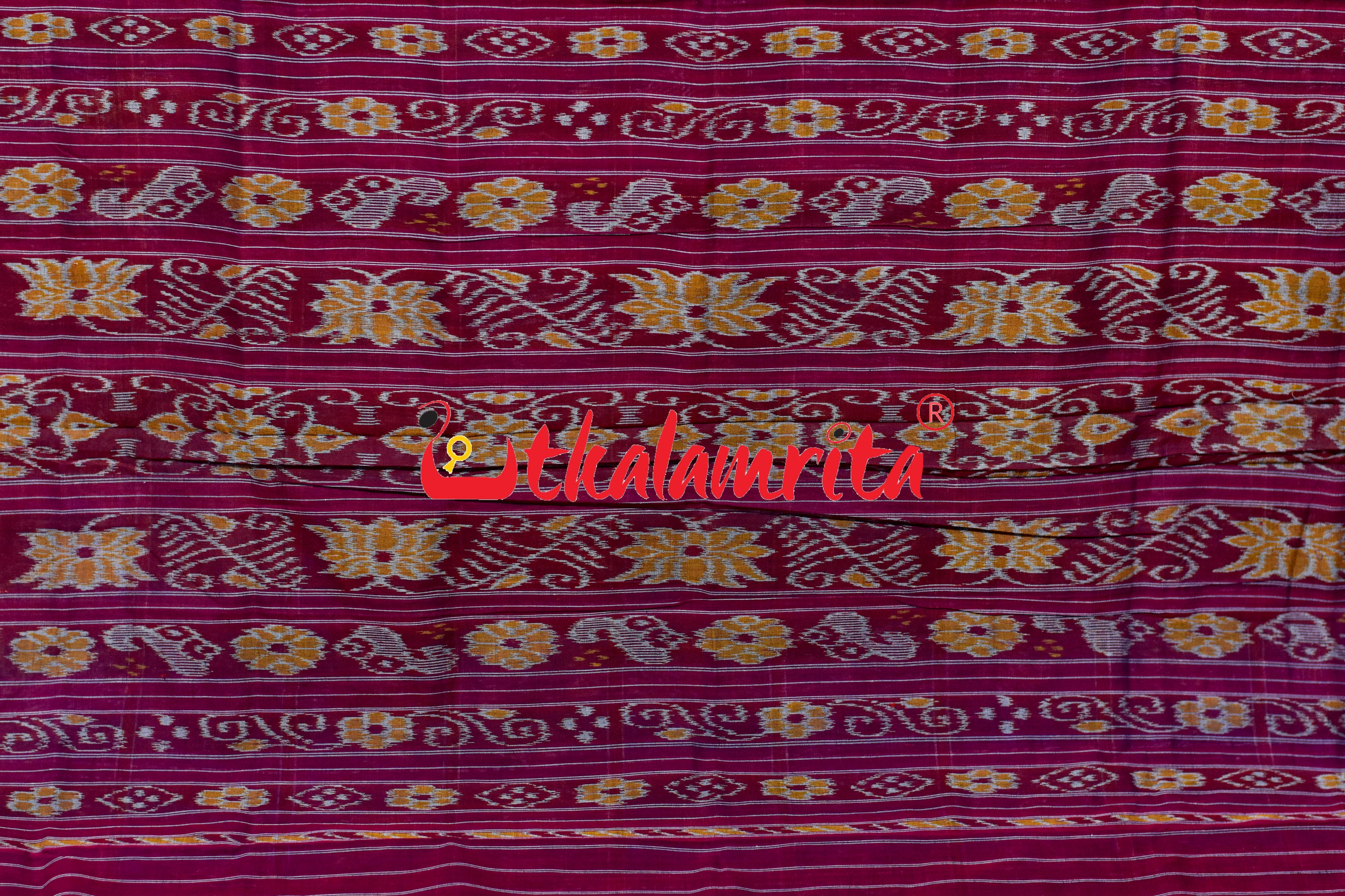 Teal Blue Nabakothi Cotton Saree