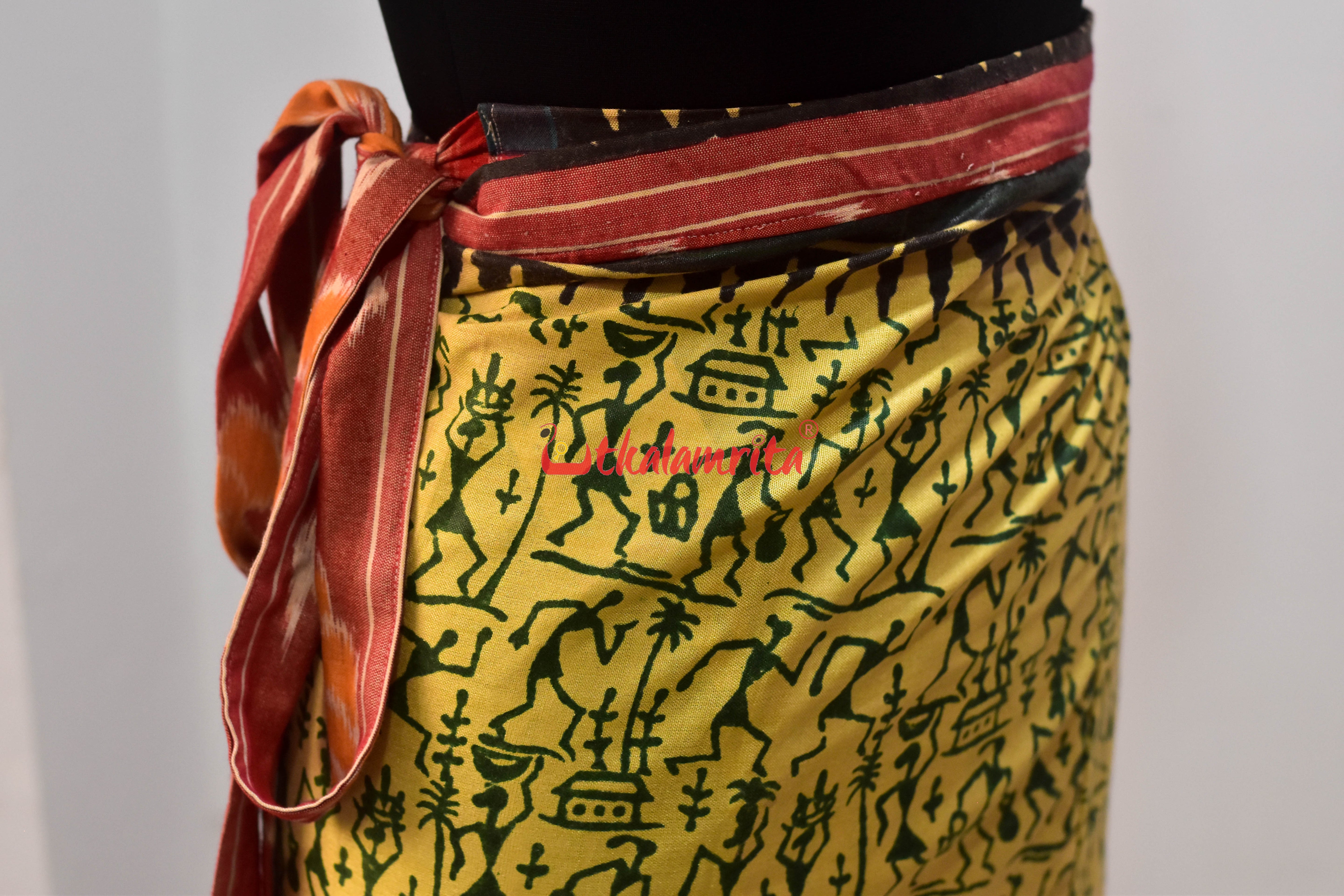 Light Yellow Tribals Wrap (Ladies Skirt)