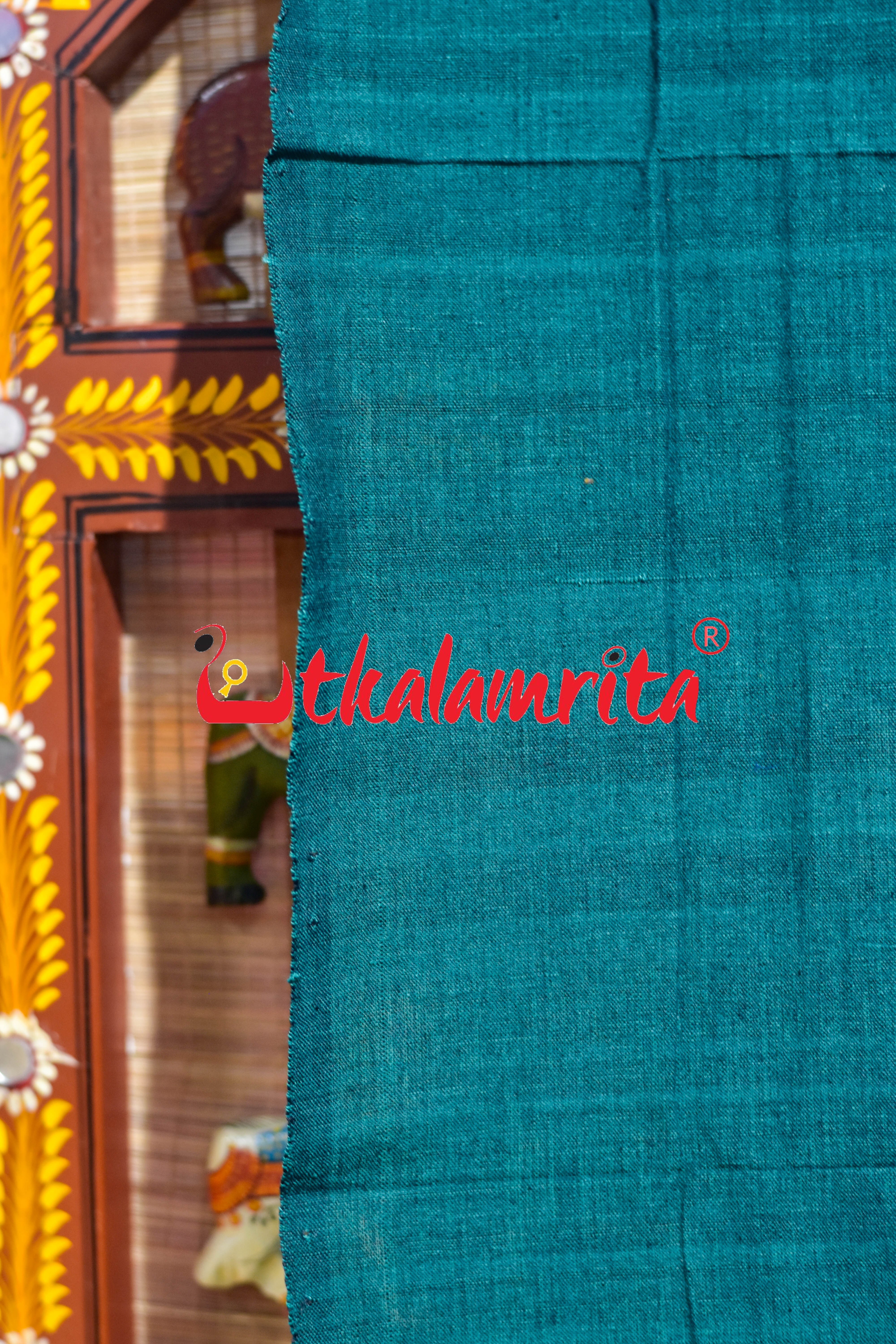 Bottle Green Dhalapathar Cotton (Dupatta)