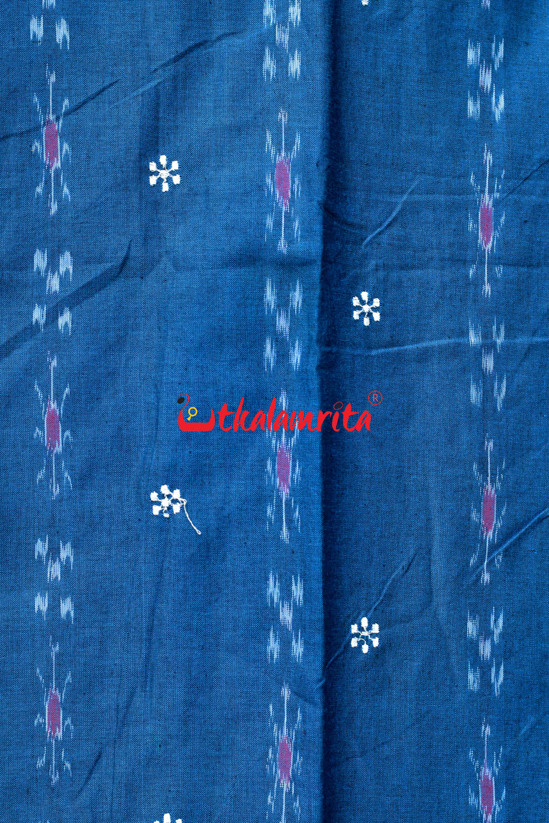 Blue Red Simple Pasapali Flower Dress Set