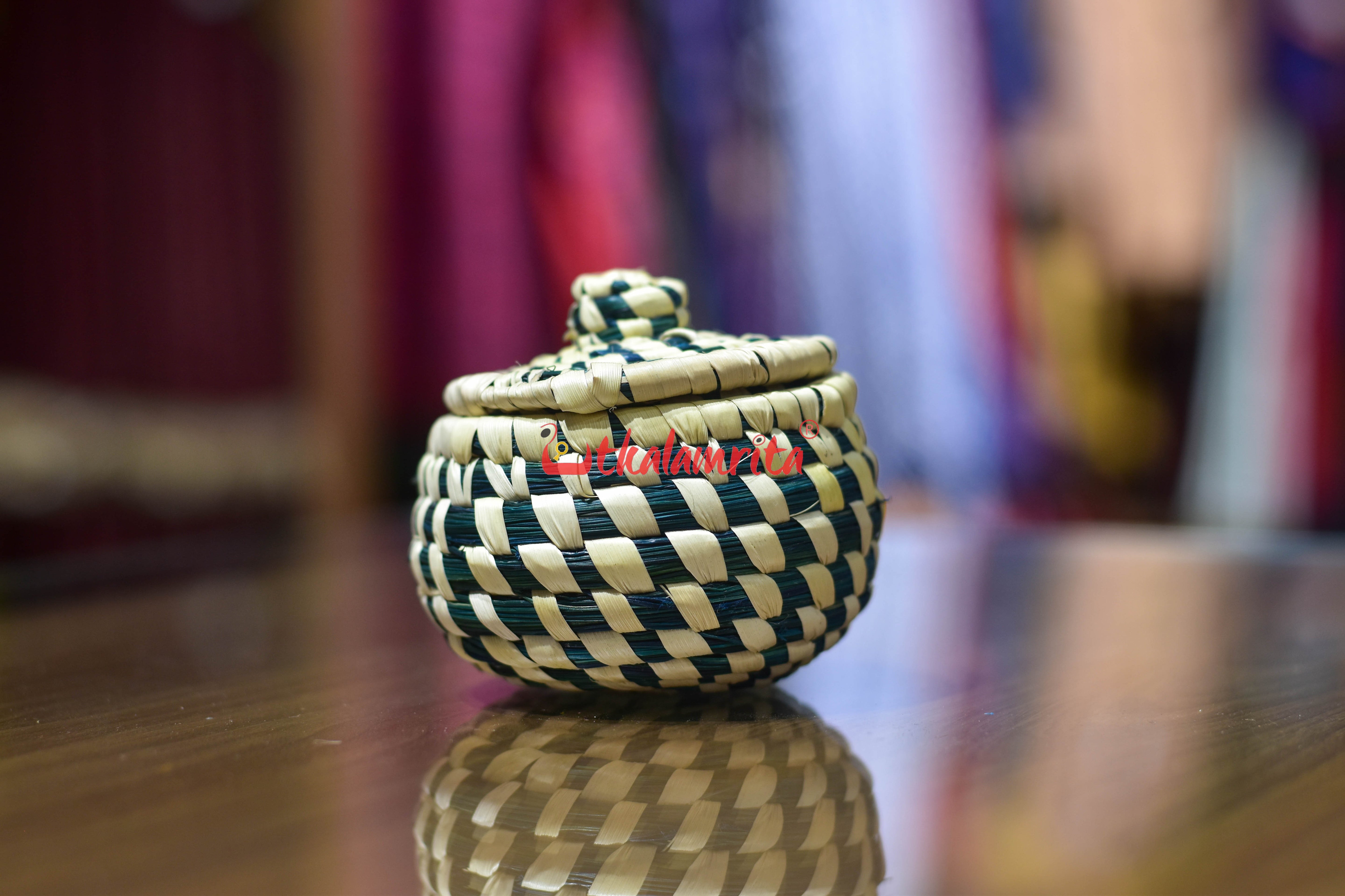 Sabai Grass Teal Jewellery Box