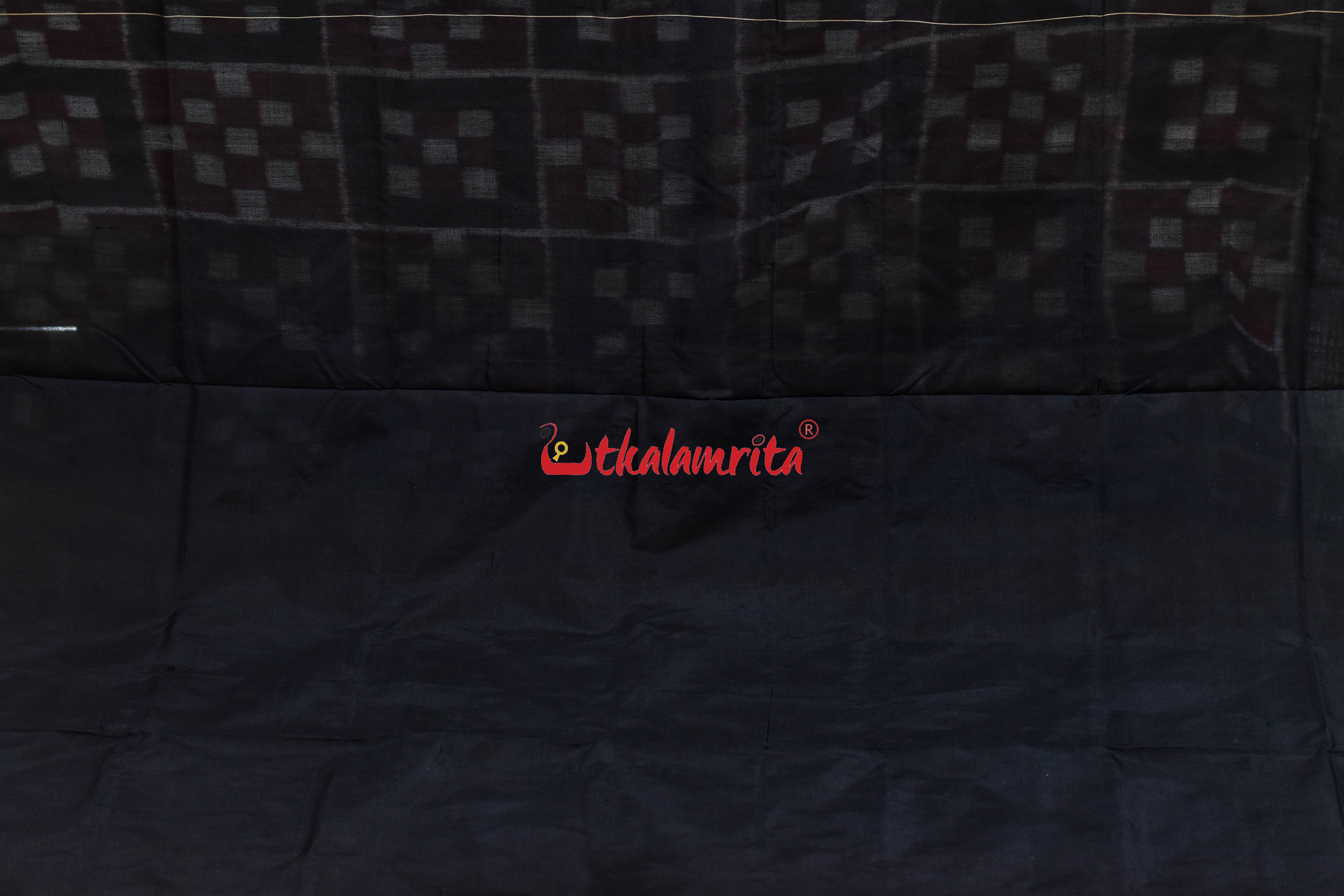 Red Black 7 Kuthi Body Pasapali Silk Saree