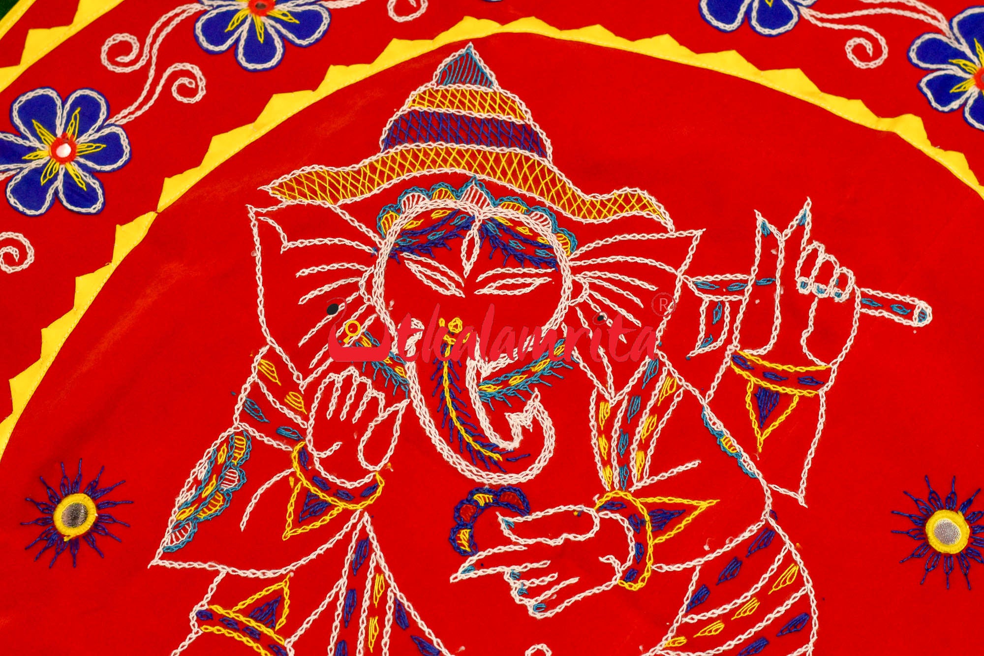 Red Ganesha Single Applique