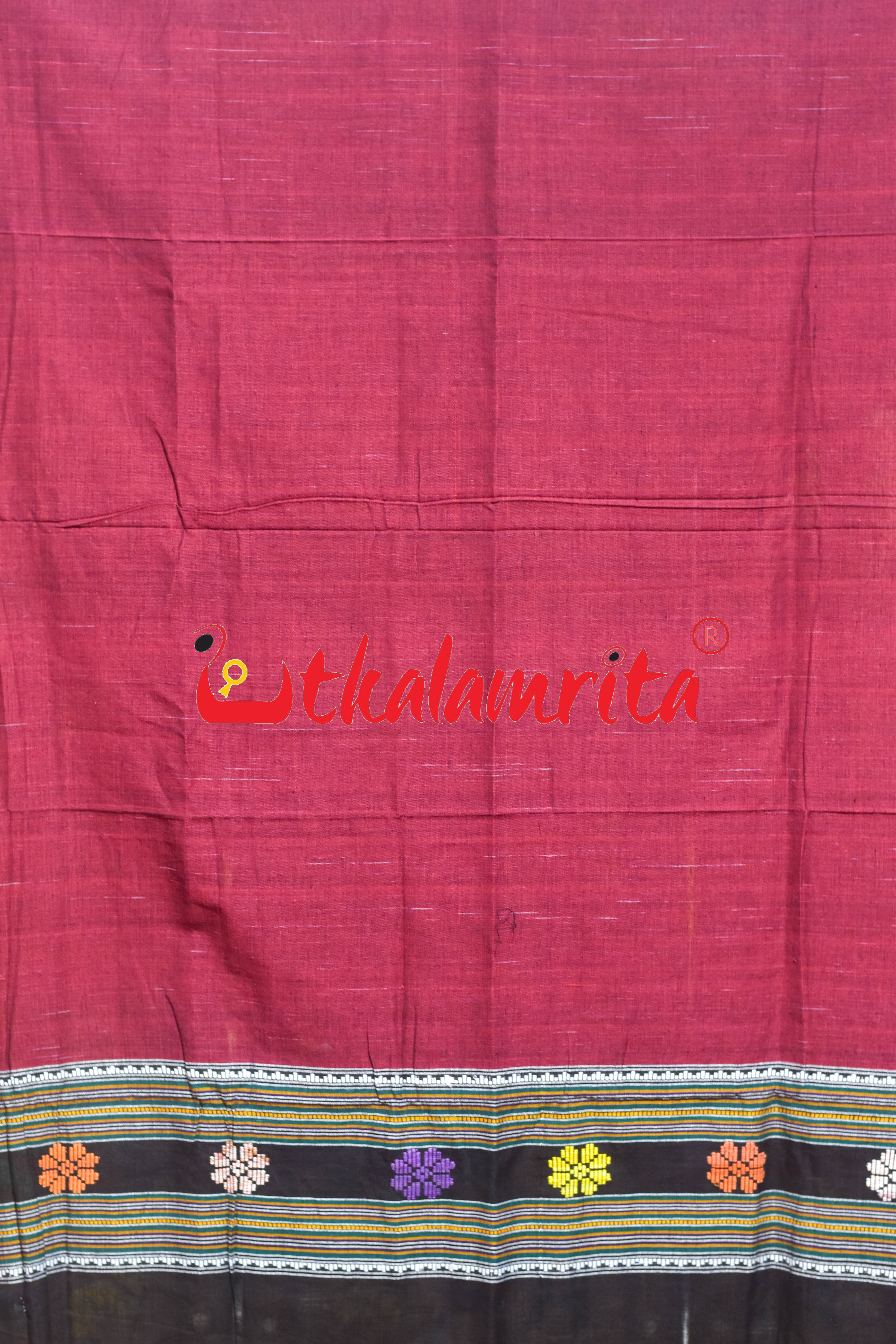 Maroon Dhalapathar Cotton (Dupatta)