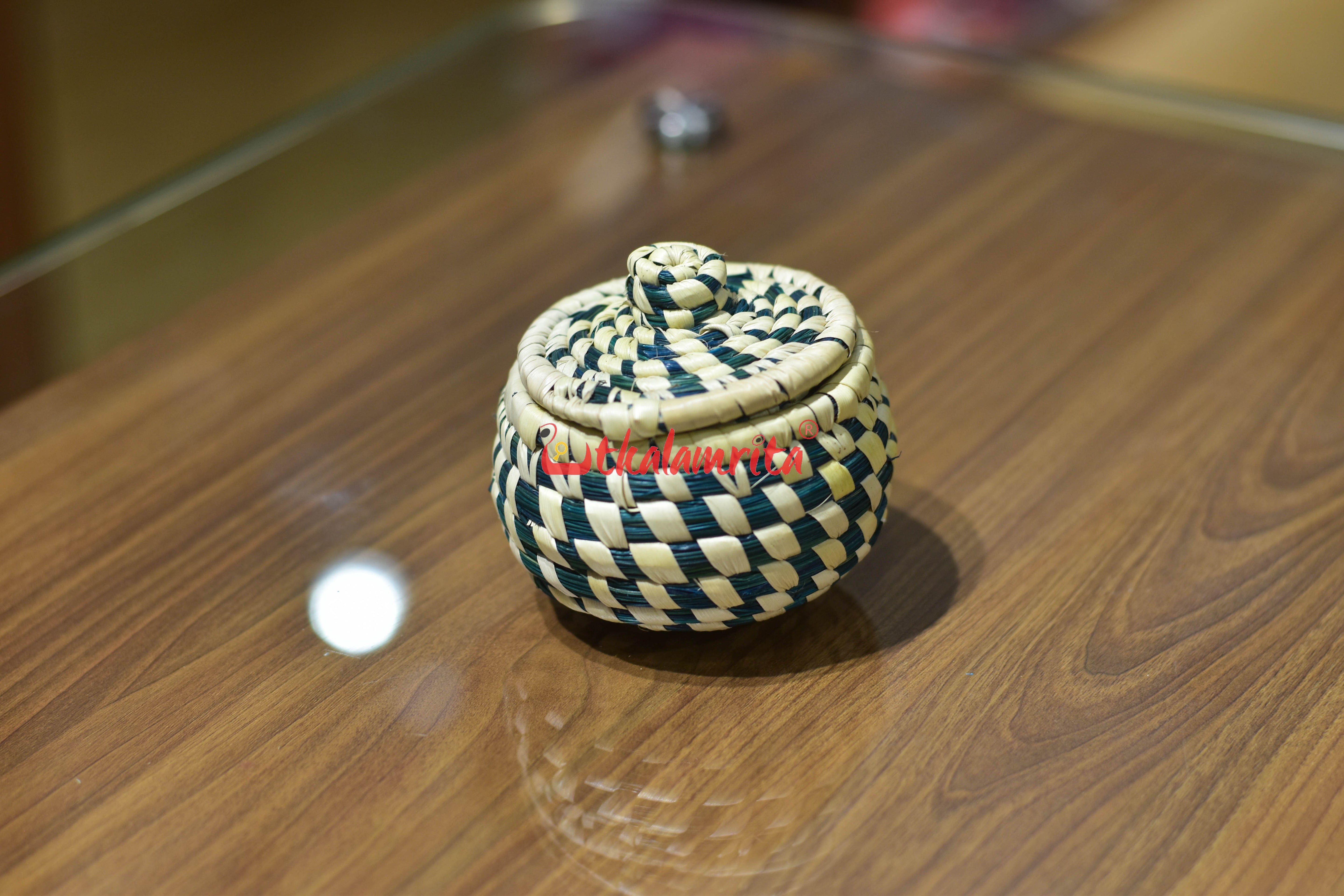 Sabai Grass Teal Jewellery Box