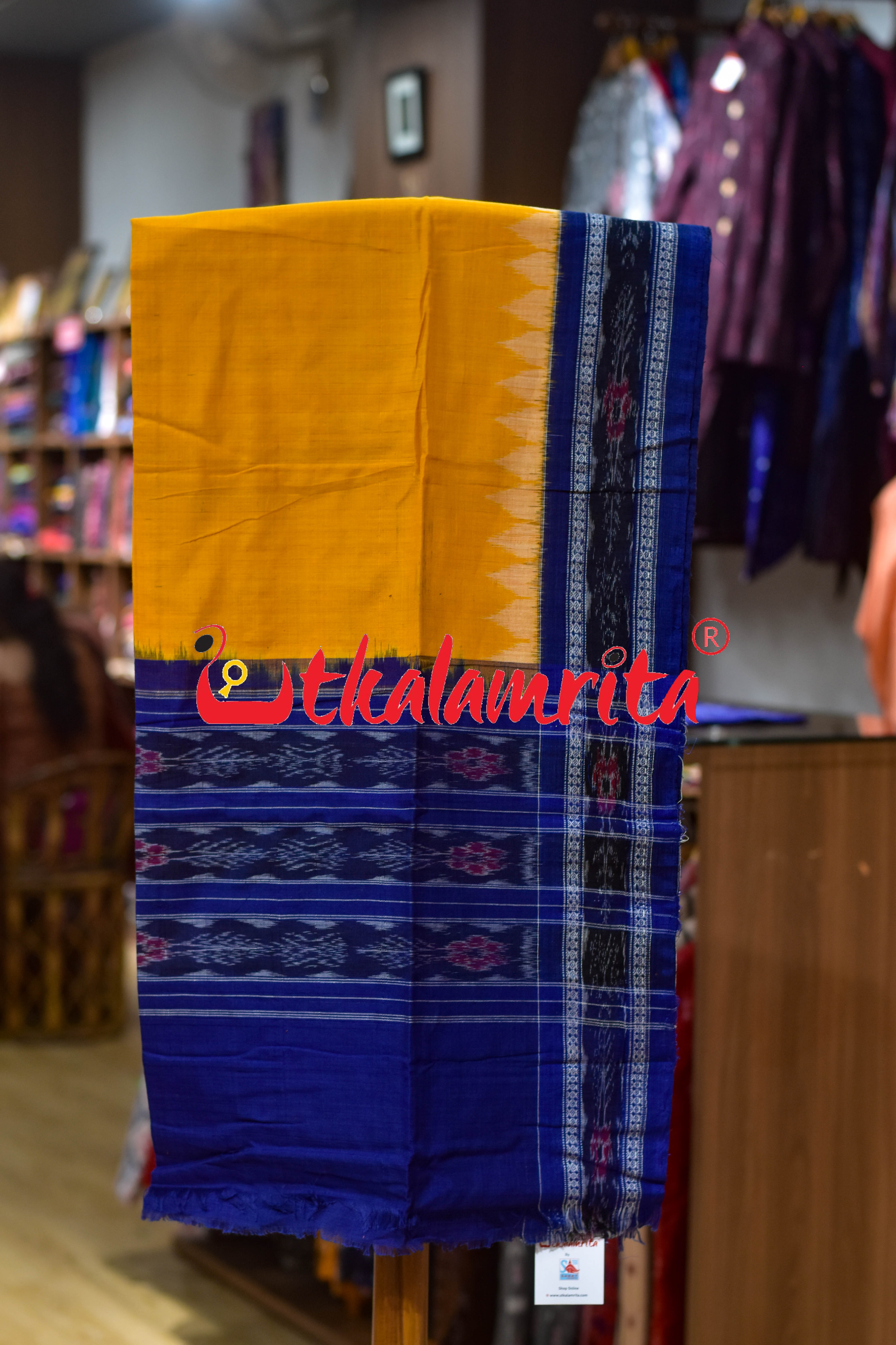 Blue Yellow Jodi Tribals Cotton Dress Set