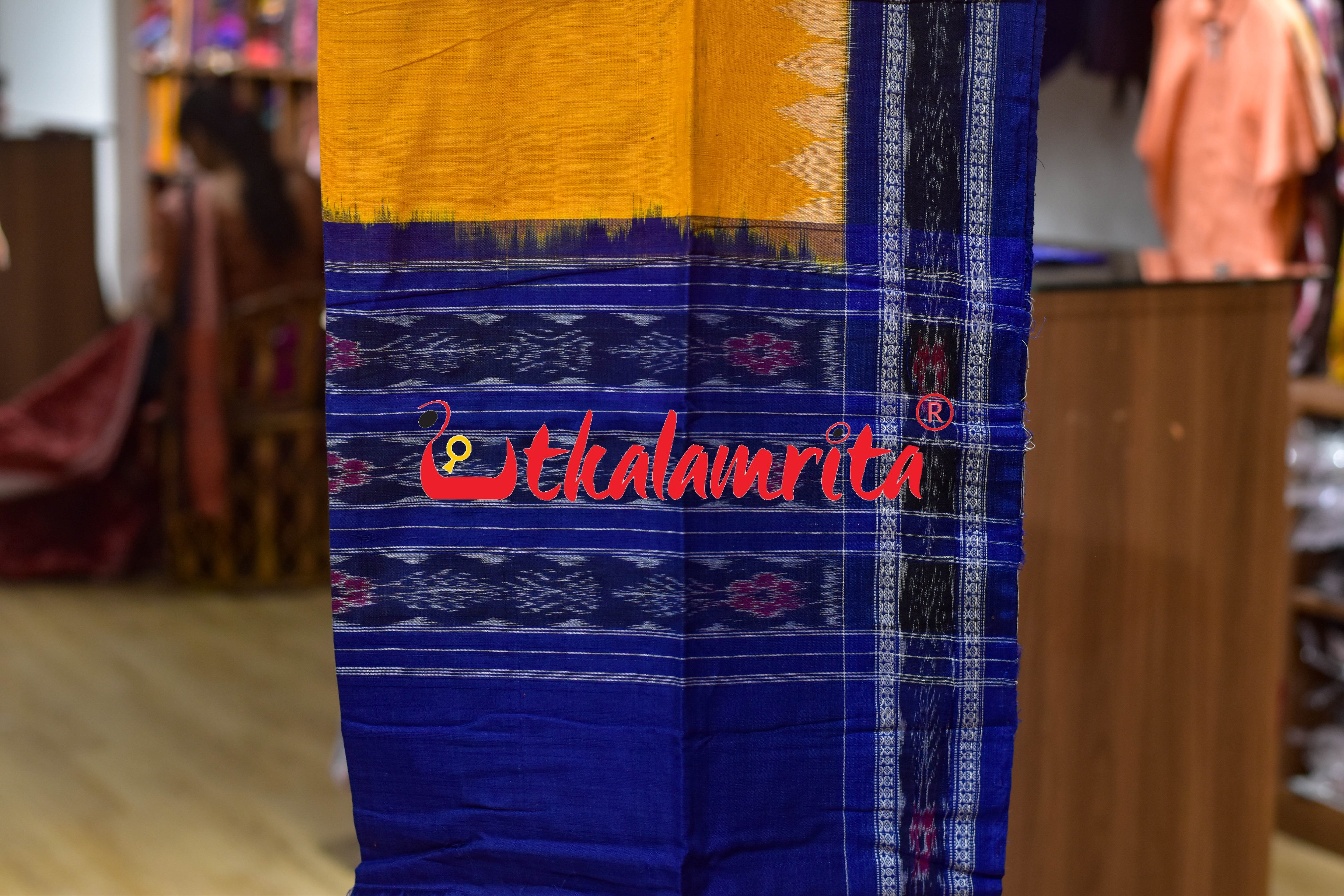 Blue Yellow Jodi Tribals Cotton Dress Set