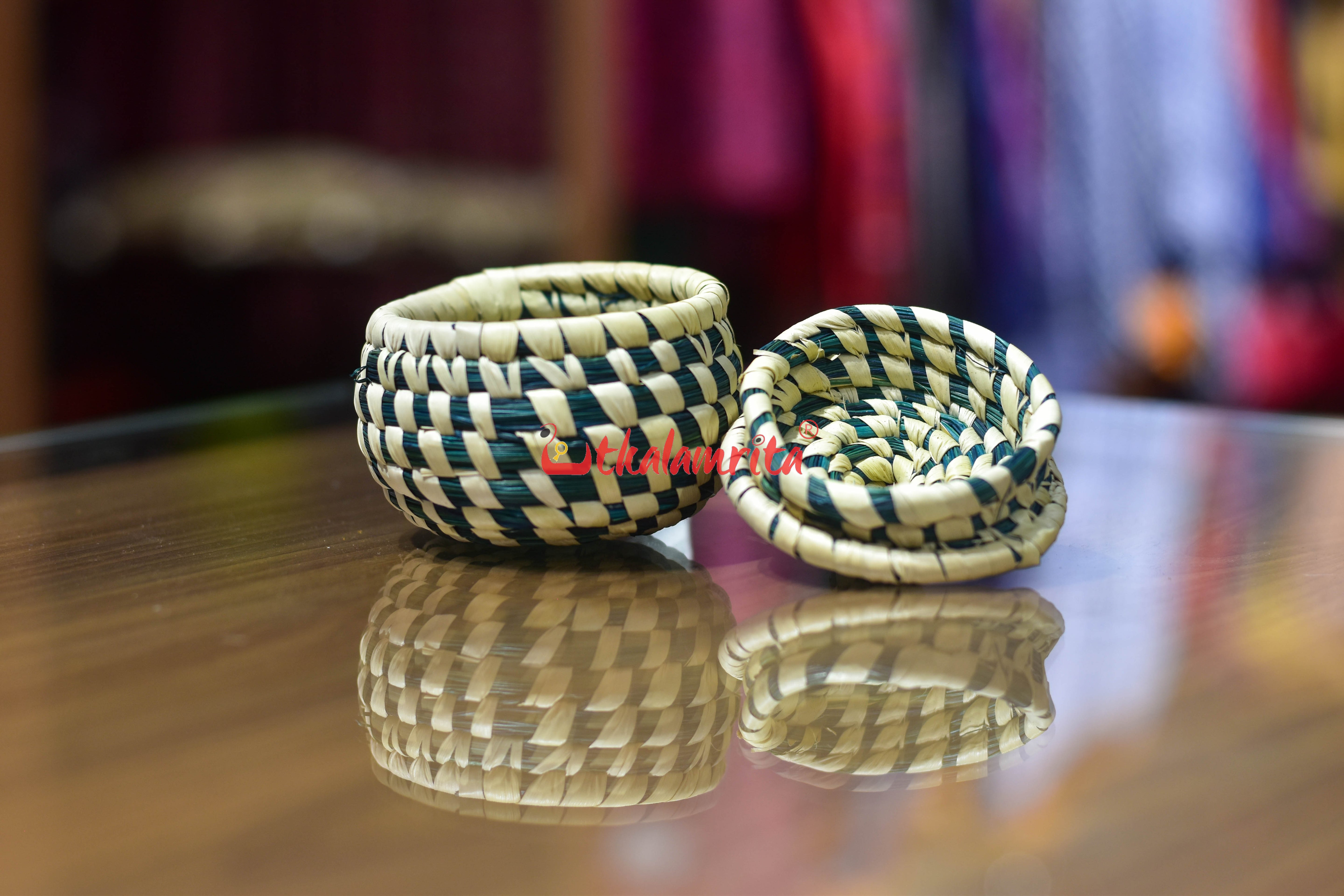 Sabai Grass Teal Jewellery Box