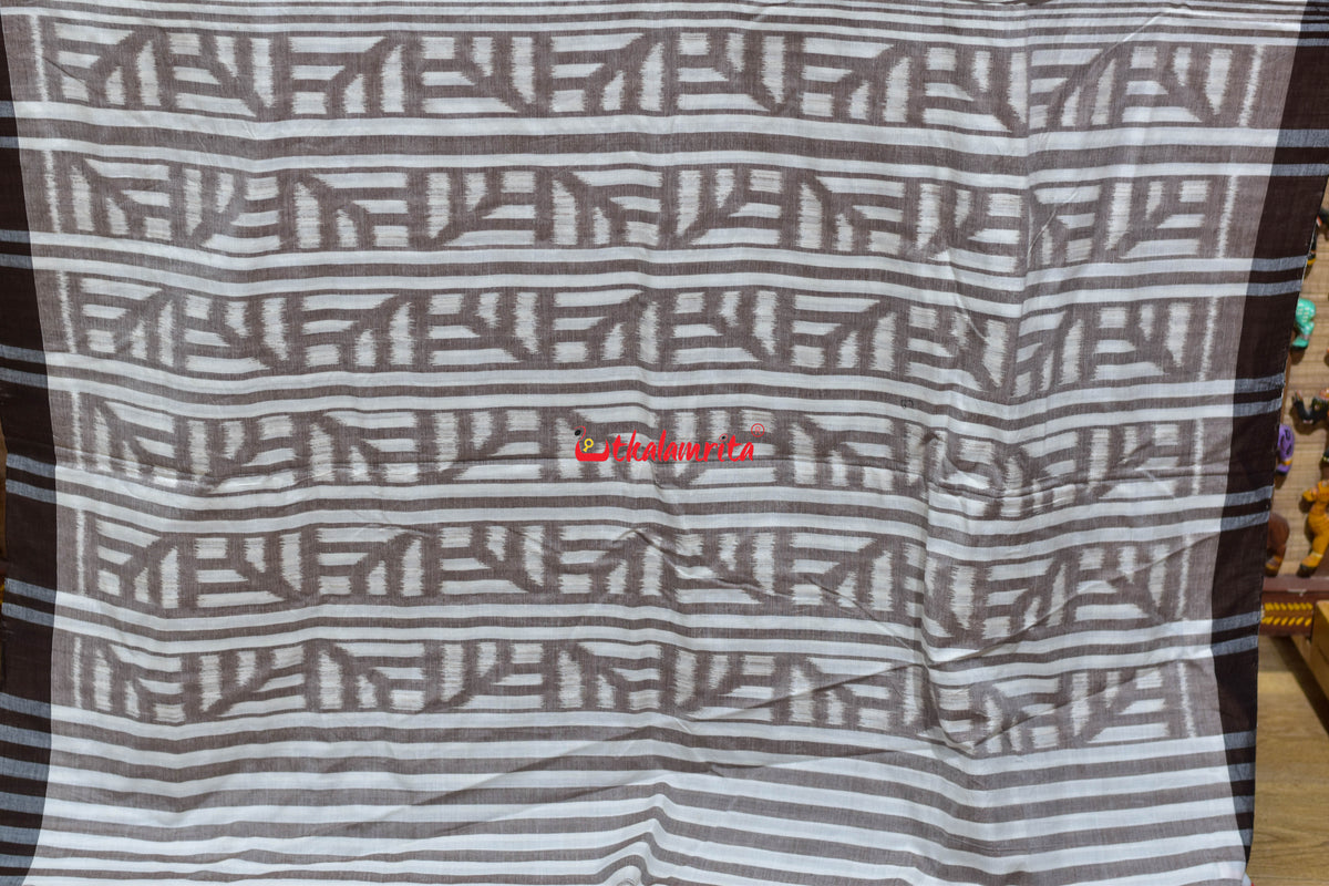 Thikiri Tribal BR Brown Maniabandha Cotton Saree
