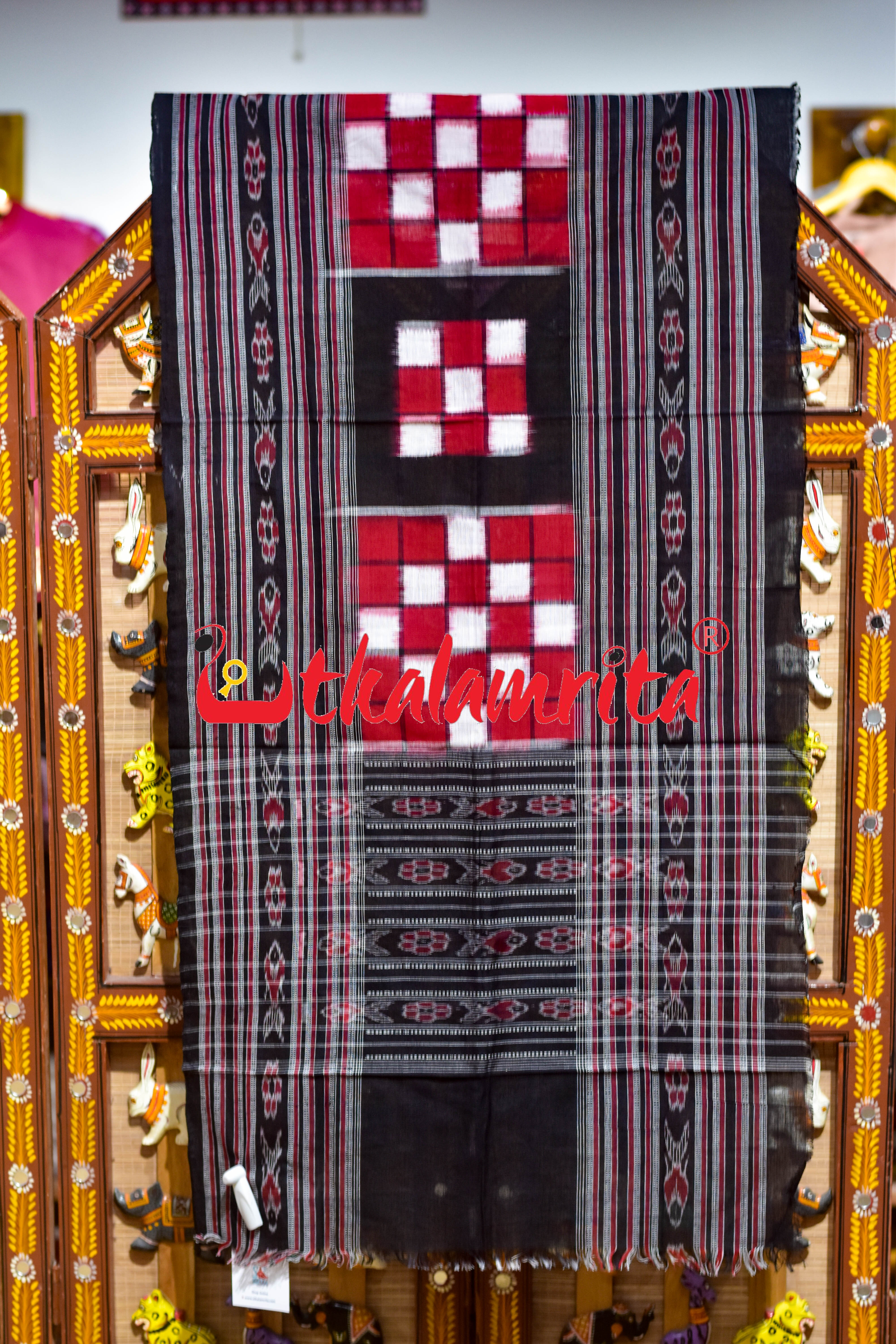 Red Bichitrapuri Sambalpuri (Stole)