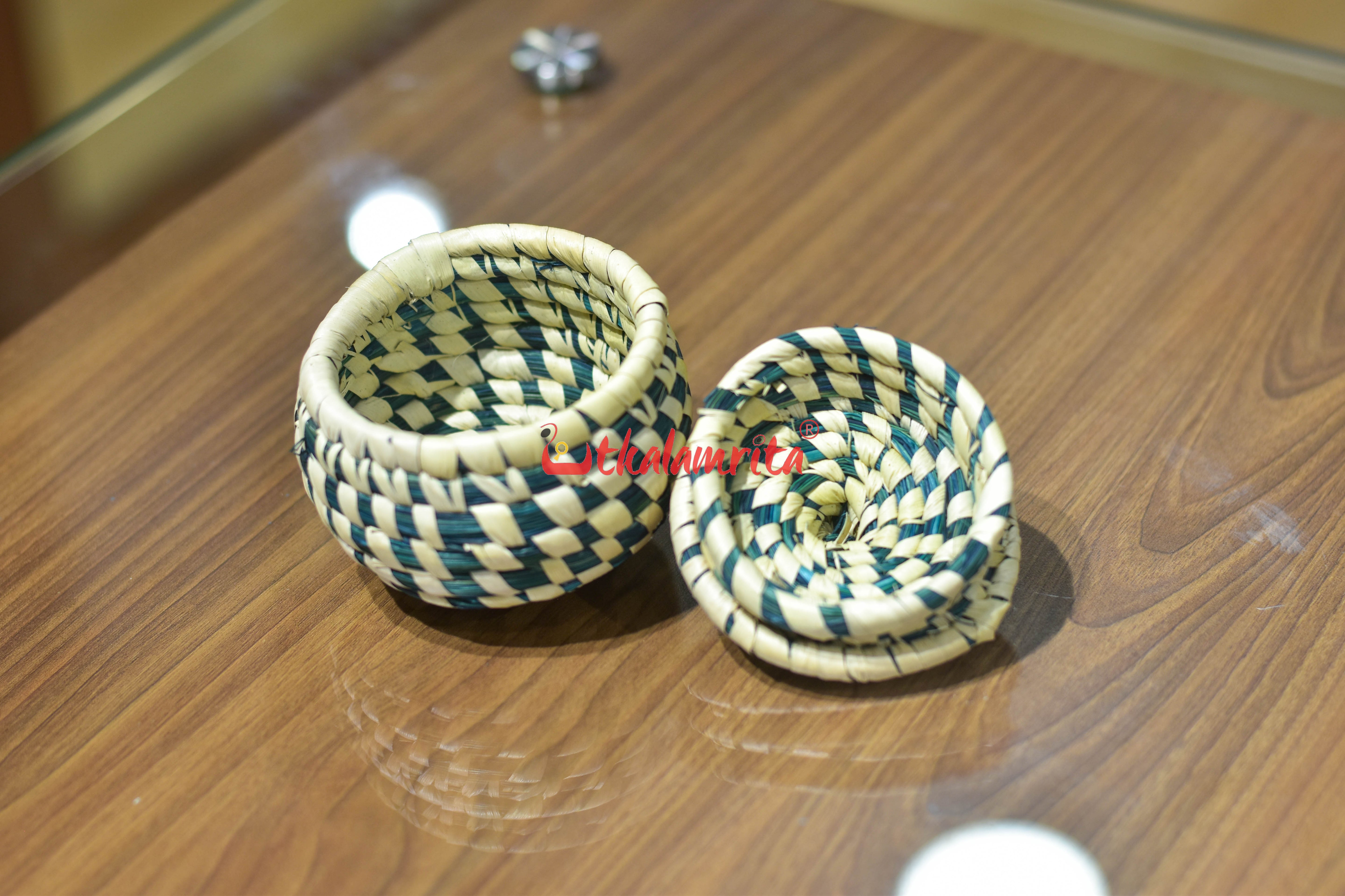Sabai Grass Teal Jewellery Box
