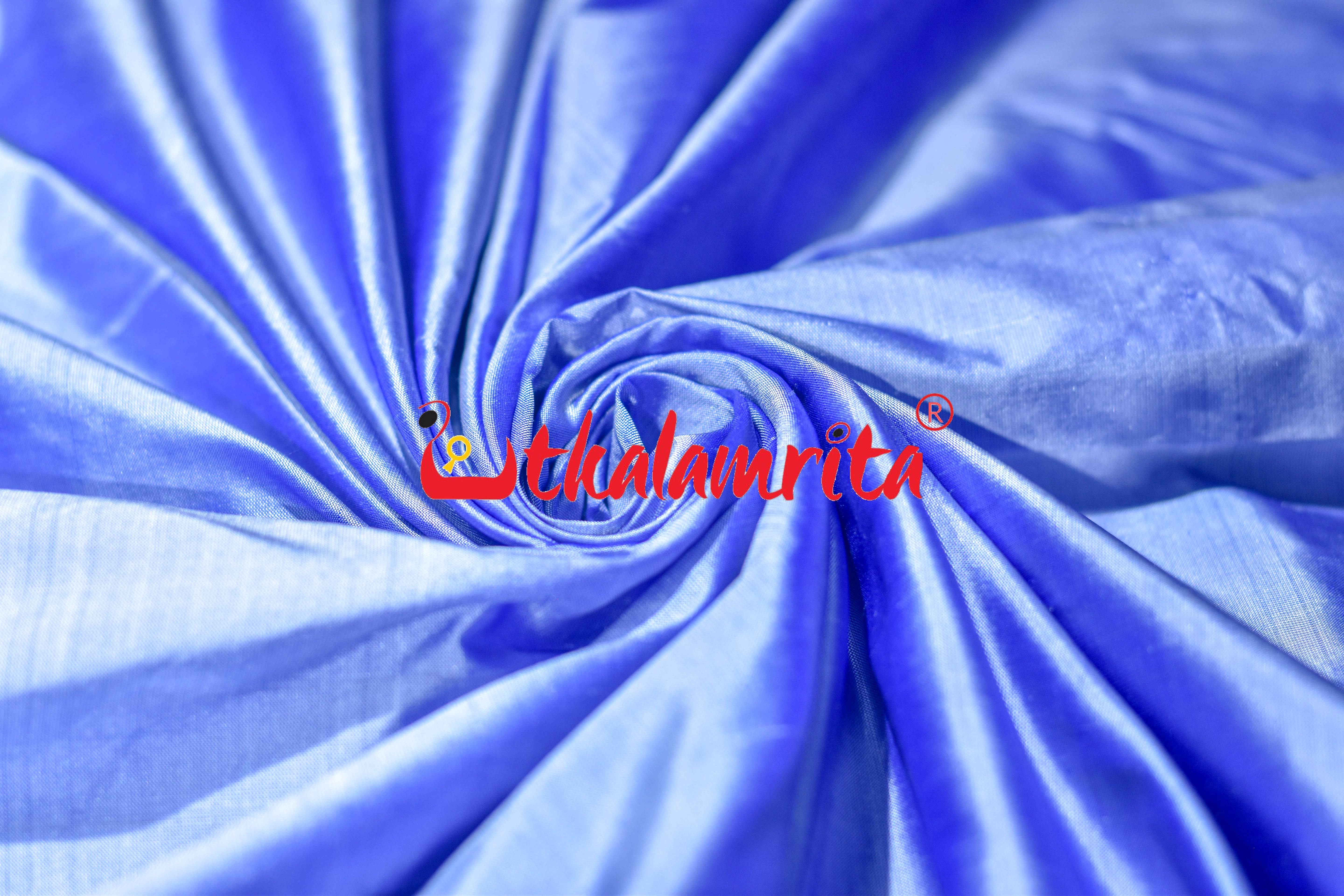 Sky Blue Plain Silk (Fabric)