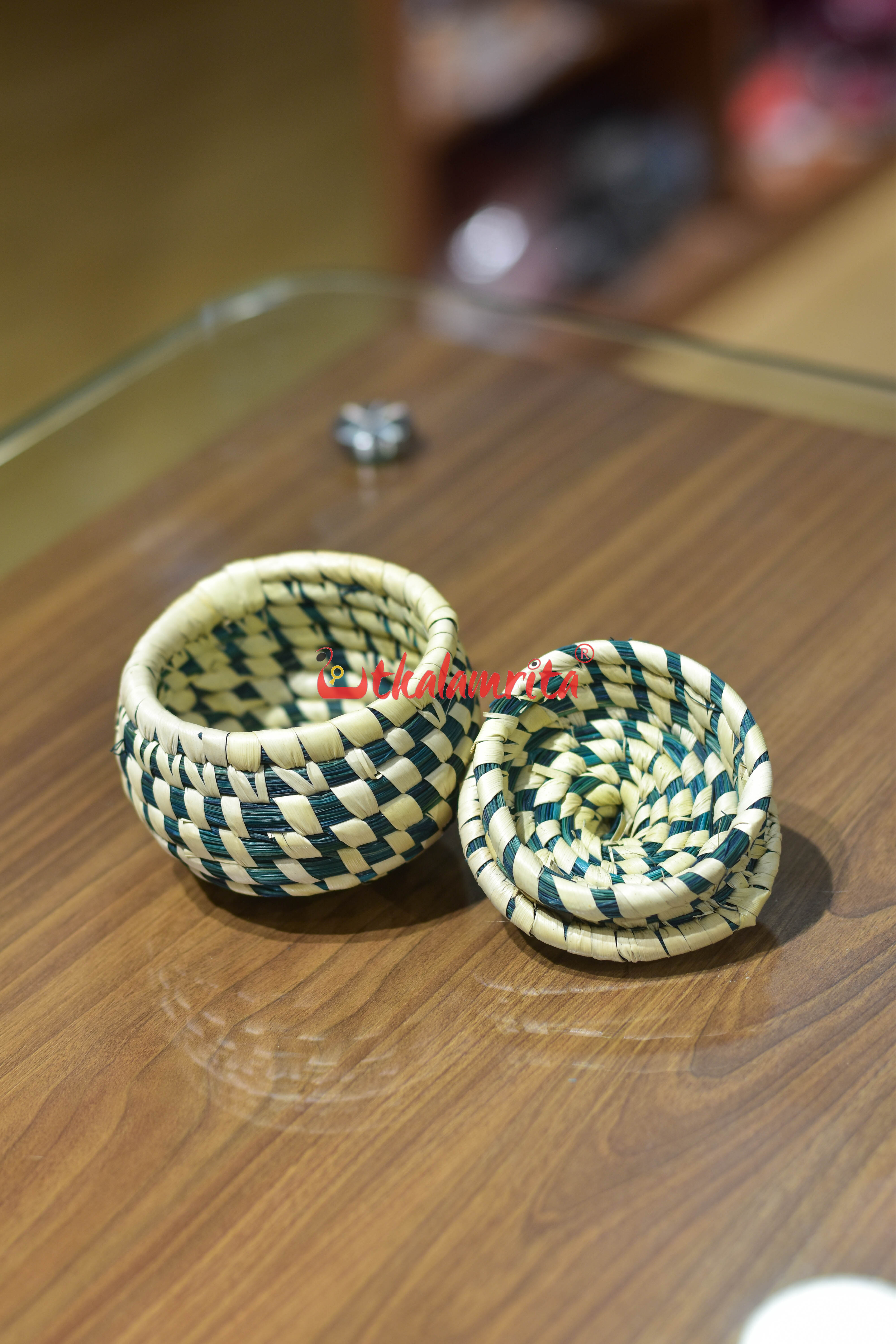 Sabai Grass Teal Jewellery Box