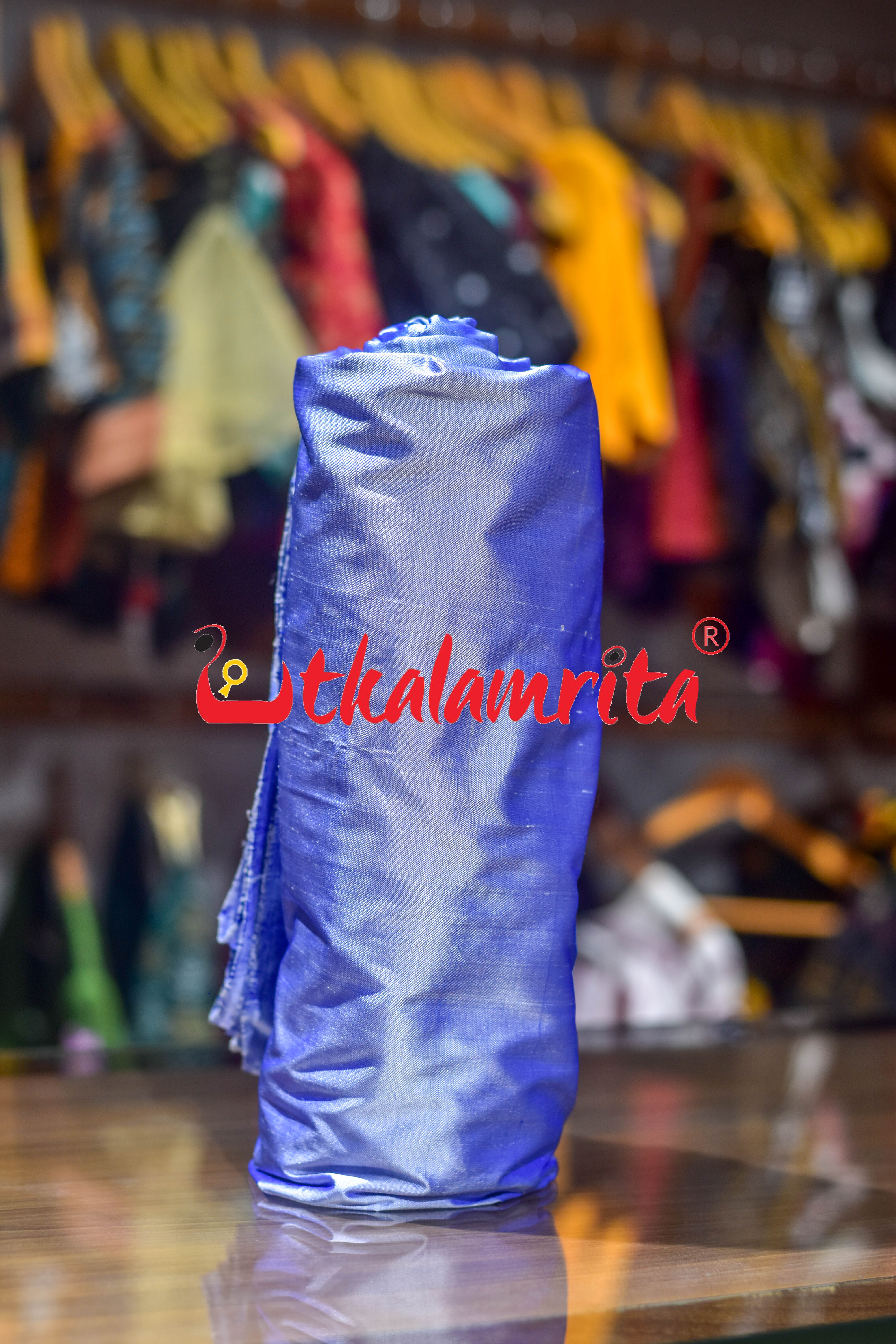 Sky Blue Plain Silk (Fabric)