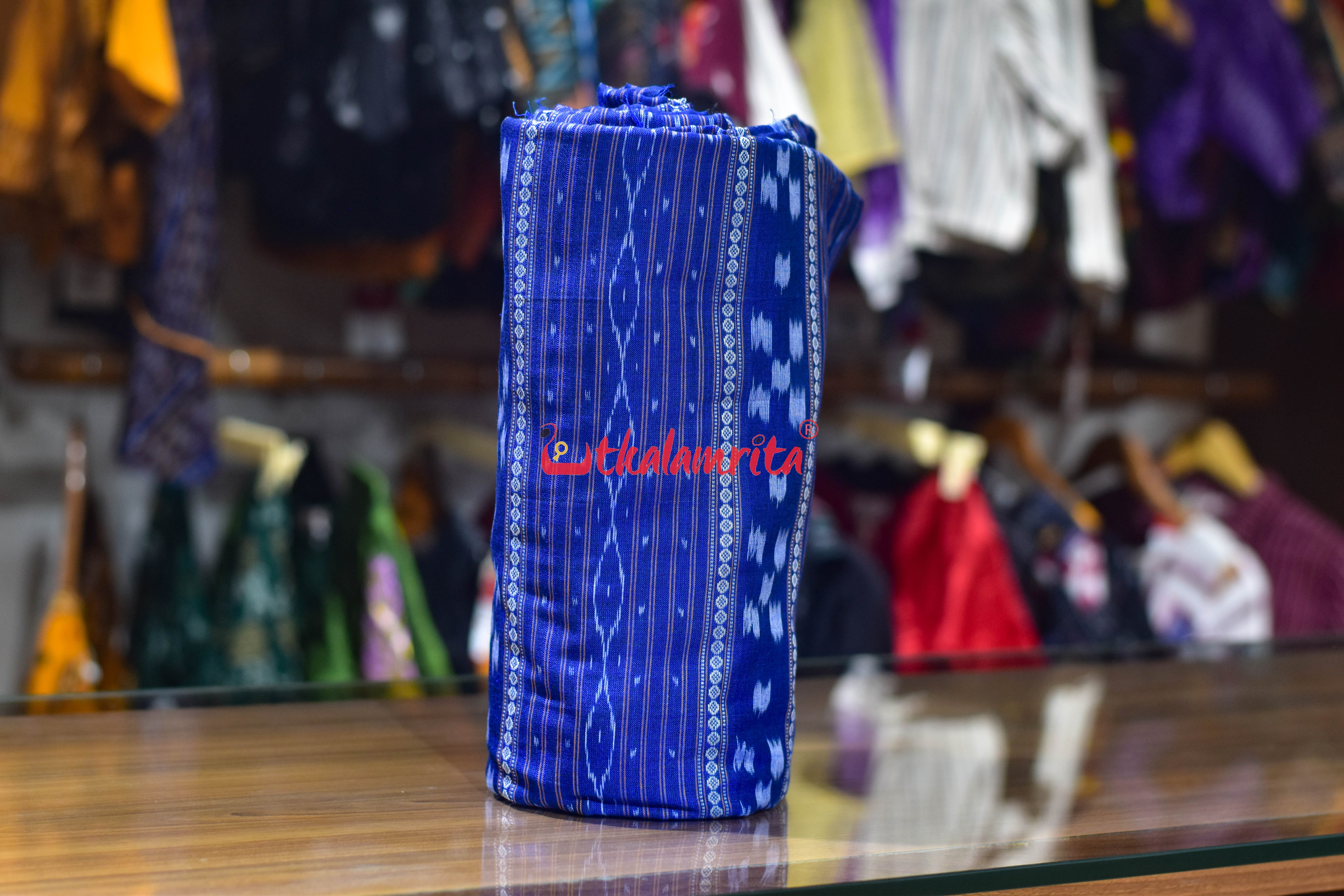 Cobalt Blue Pasapali Ikat Cotton (Fabric)