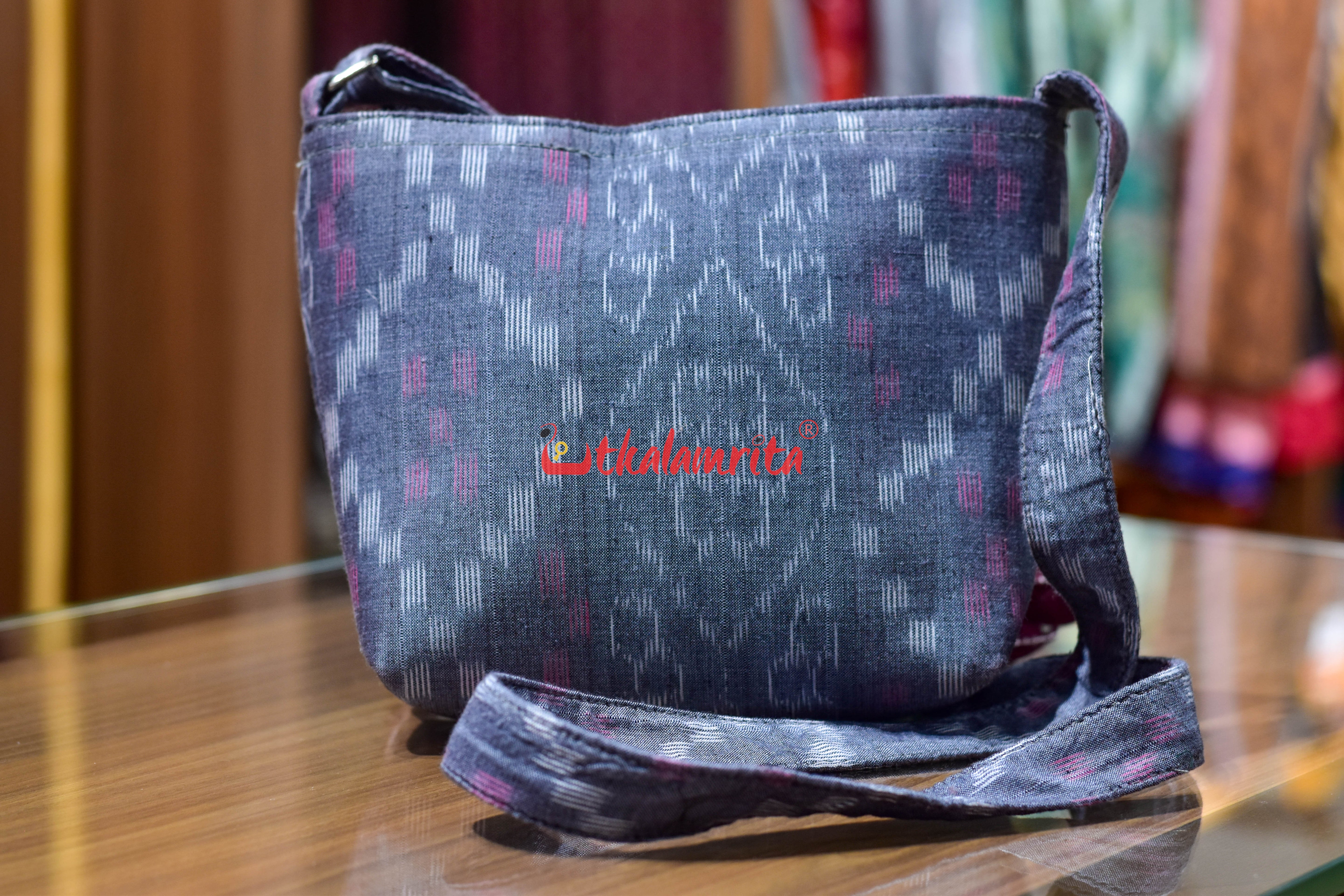 Grey Tetris Small Sling Bag