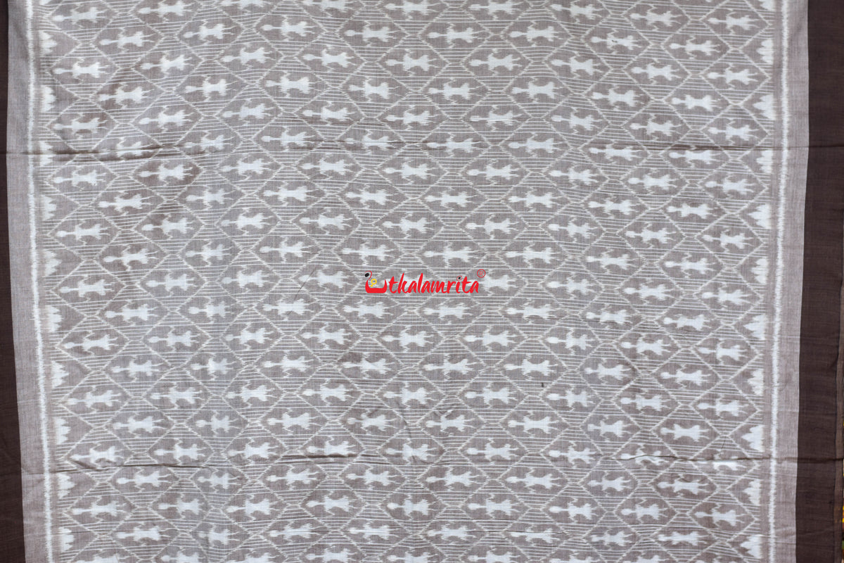 Thikiri Tribal BR Brown Maniabandha Cotton Saree