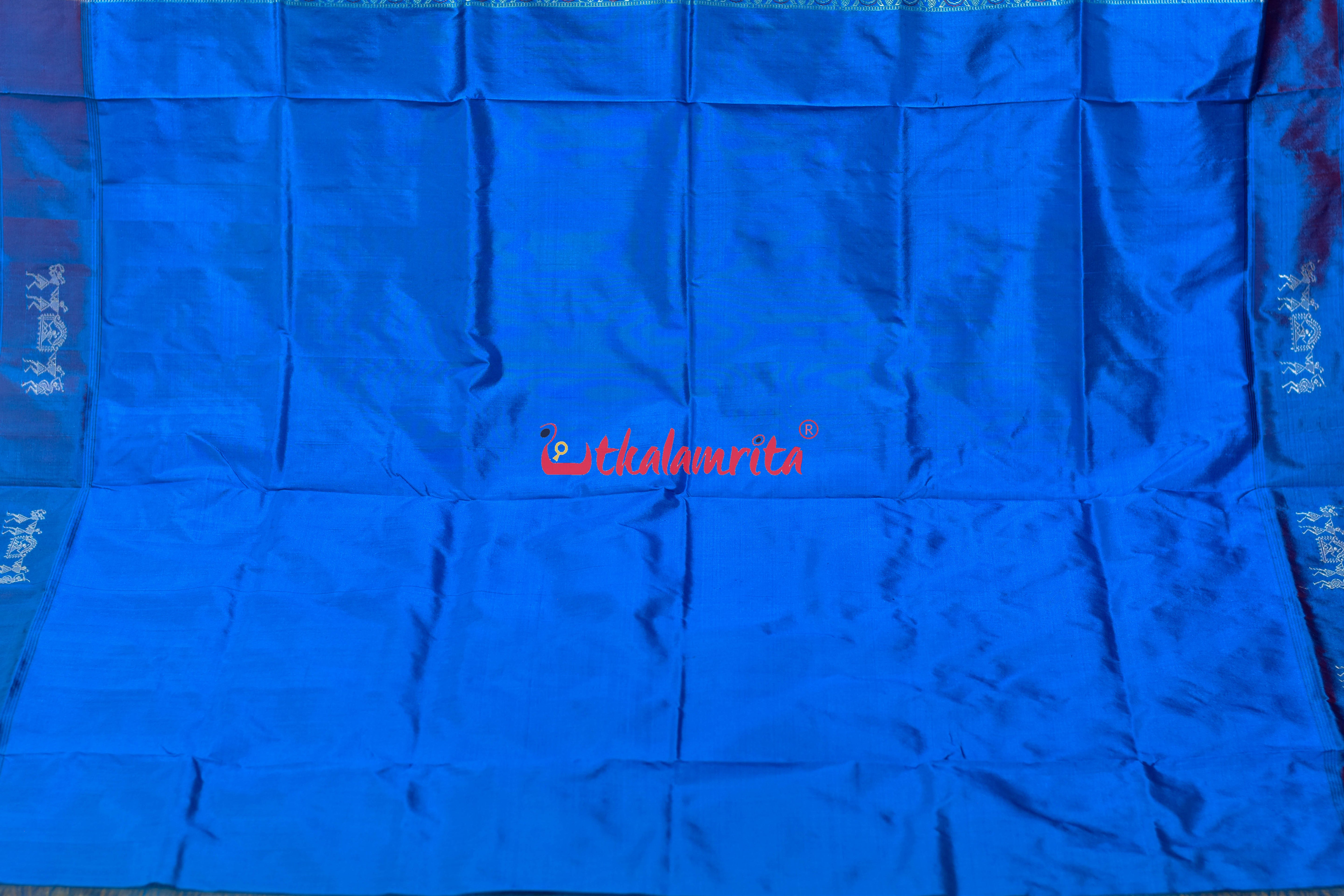 Yellow Double Kumbha Sabari Bomkai Silk Saree