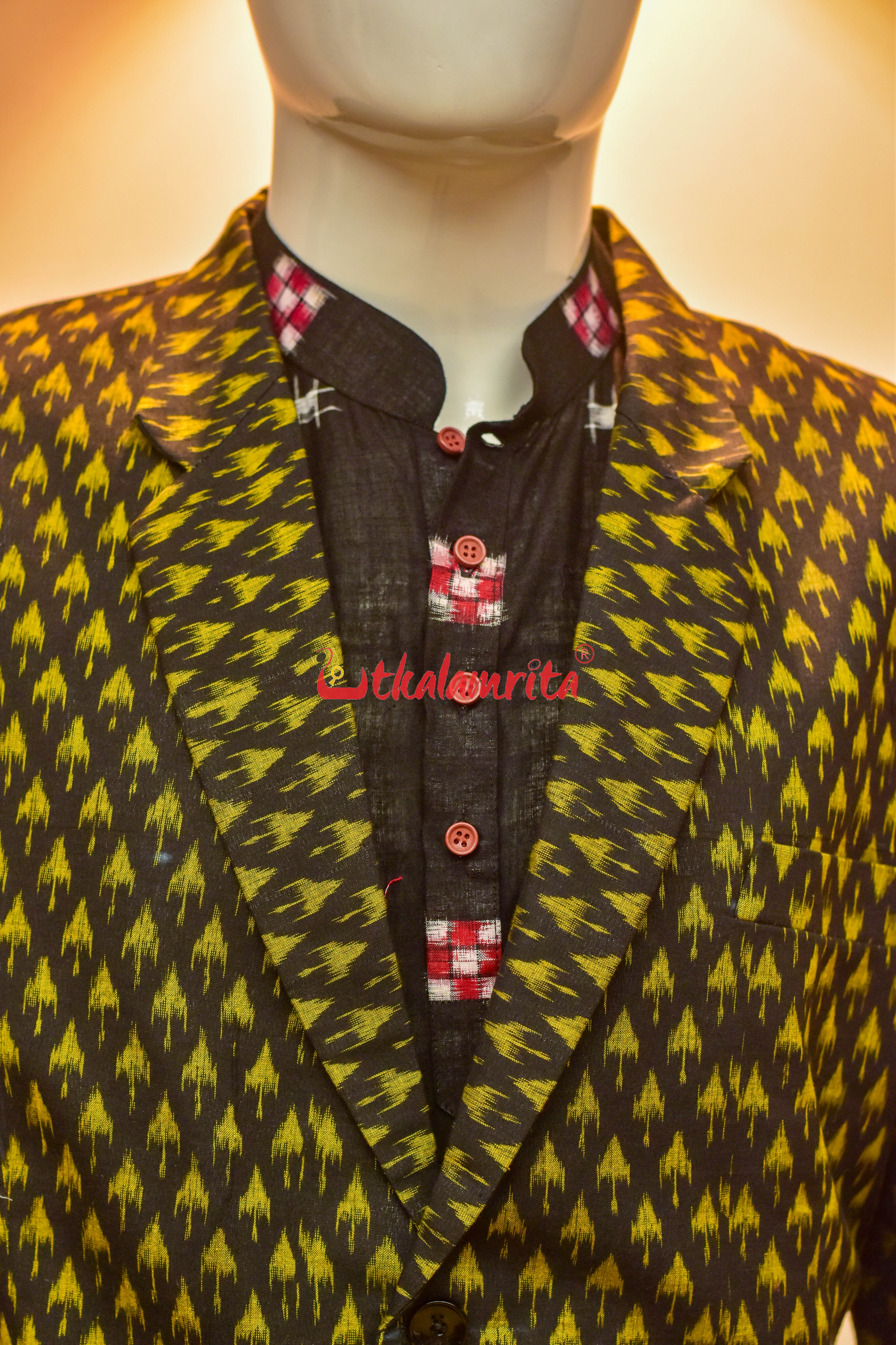 Chhatu Black Mustard (Men's Blazer)