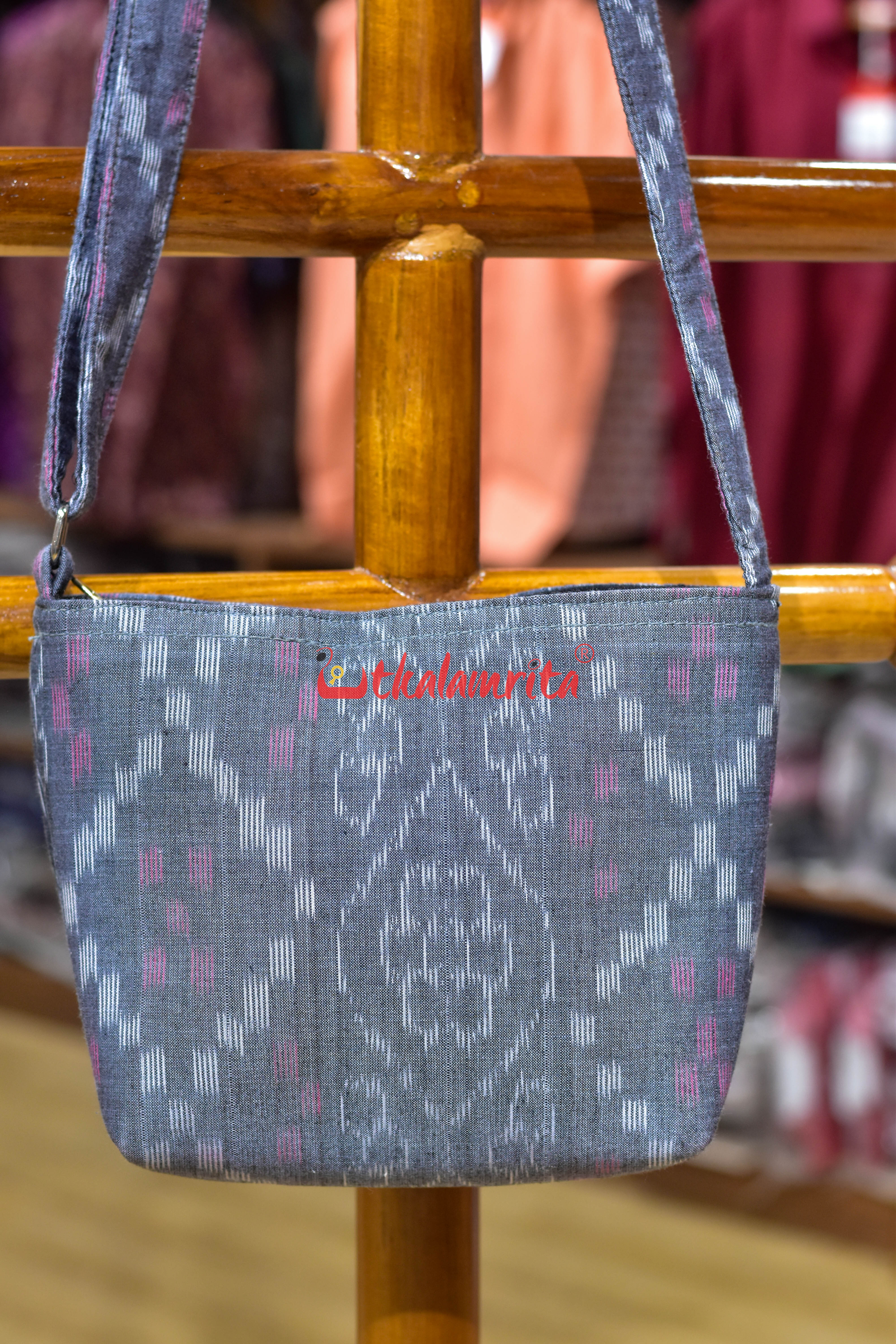 Grey Tetris Small Sling Bag