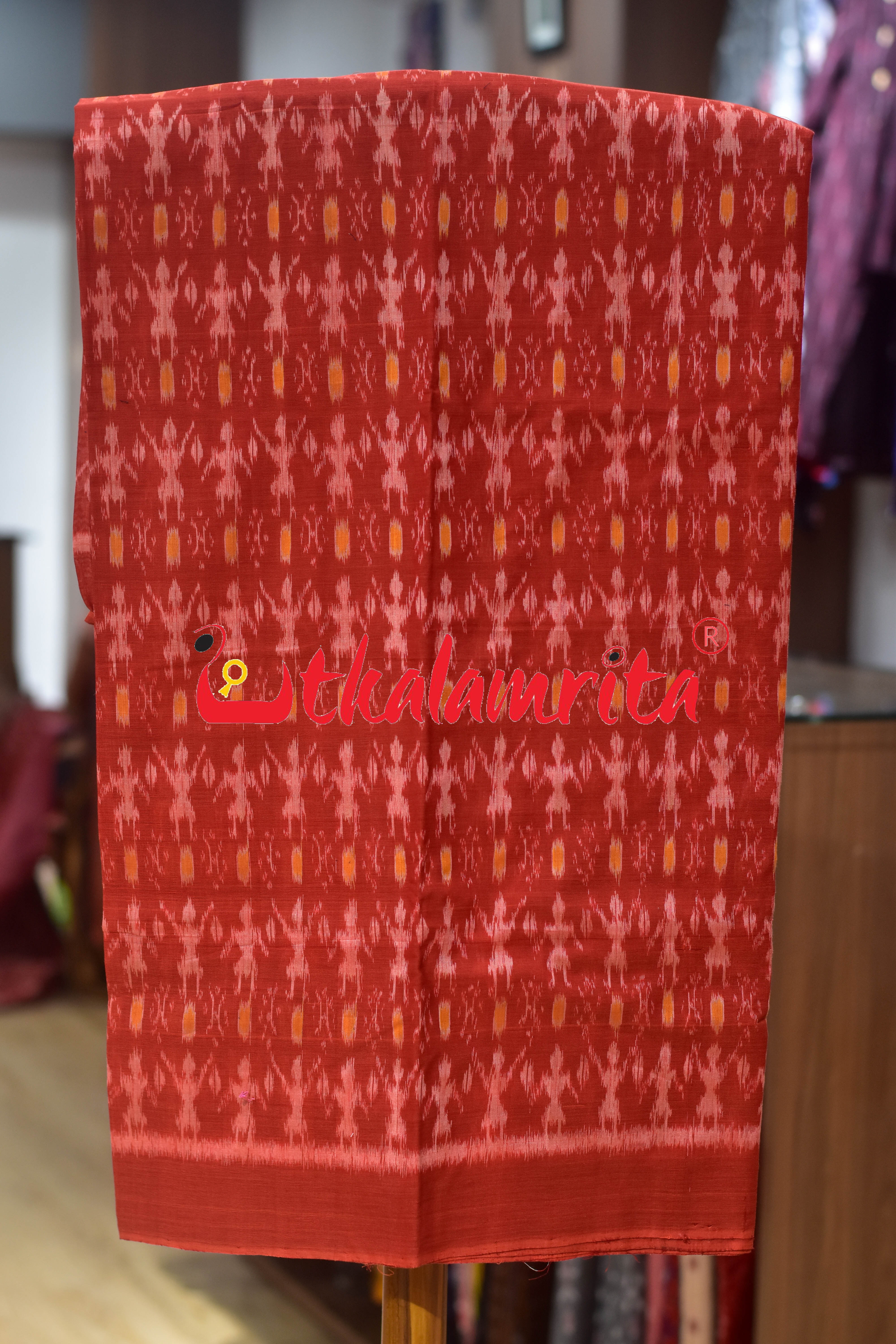 Orange Black Jodi Tribals Cotton Dress Set