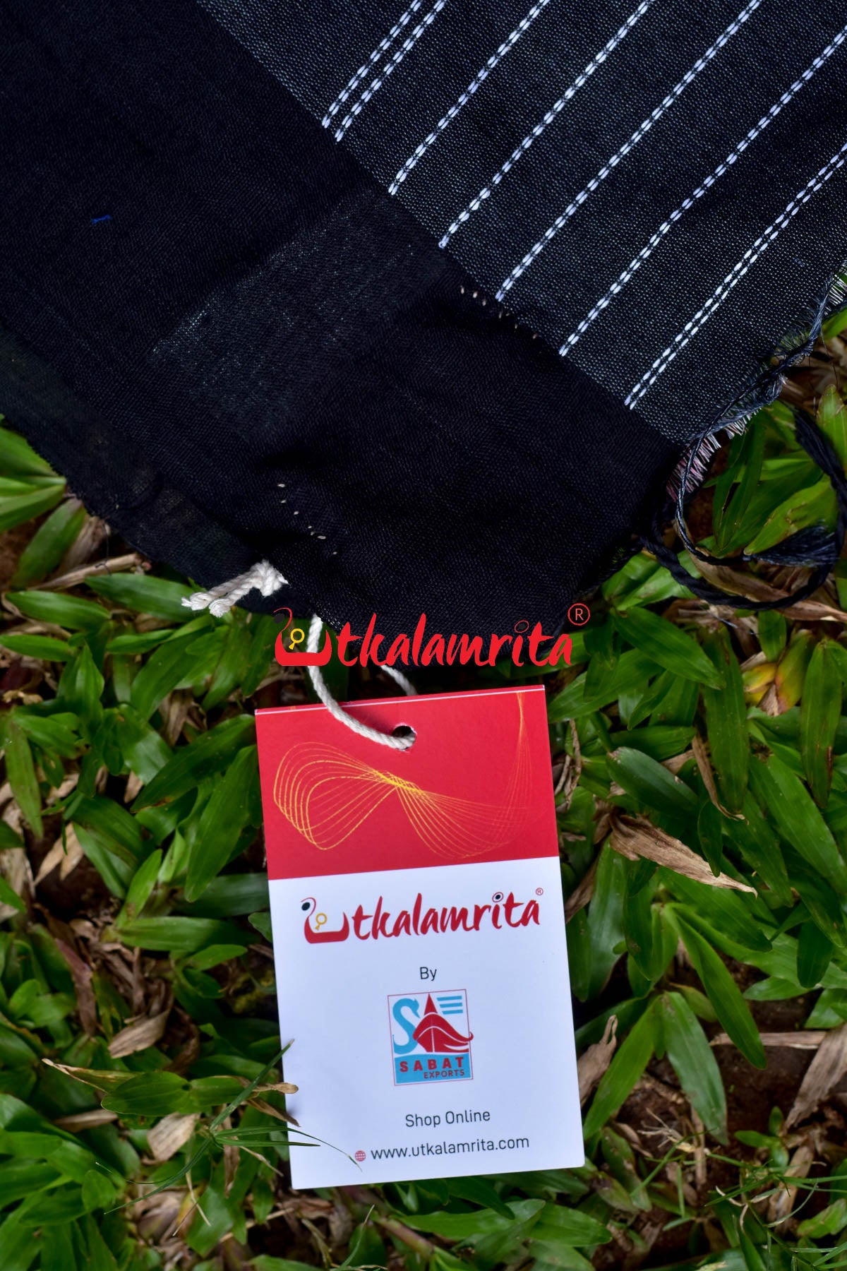 Red Black Fine With Hearts Tussar Saree