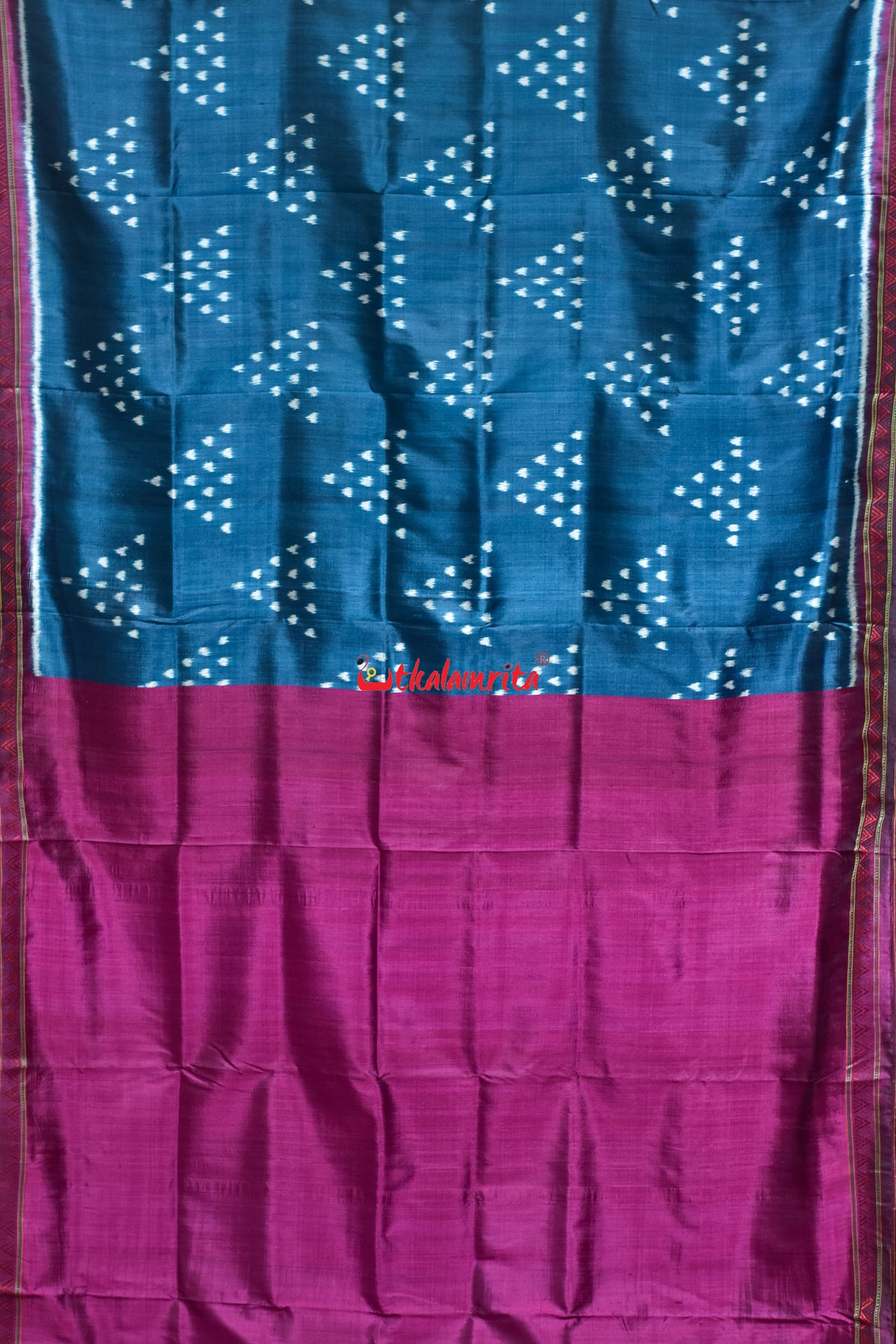 Blue Wine Chita Dongria Silk Saree