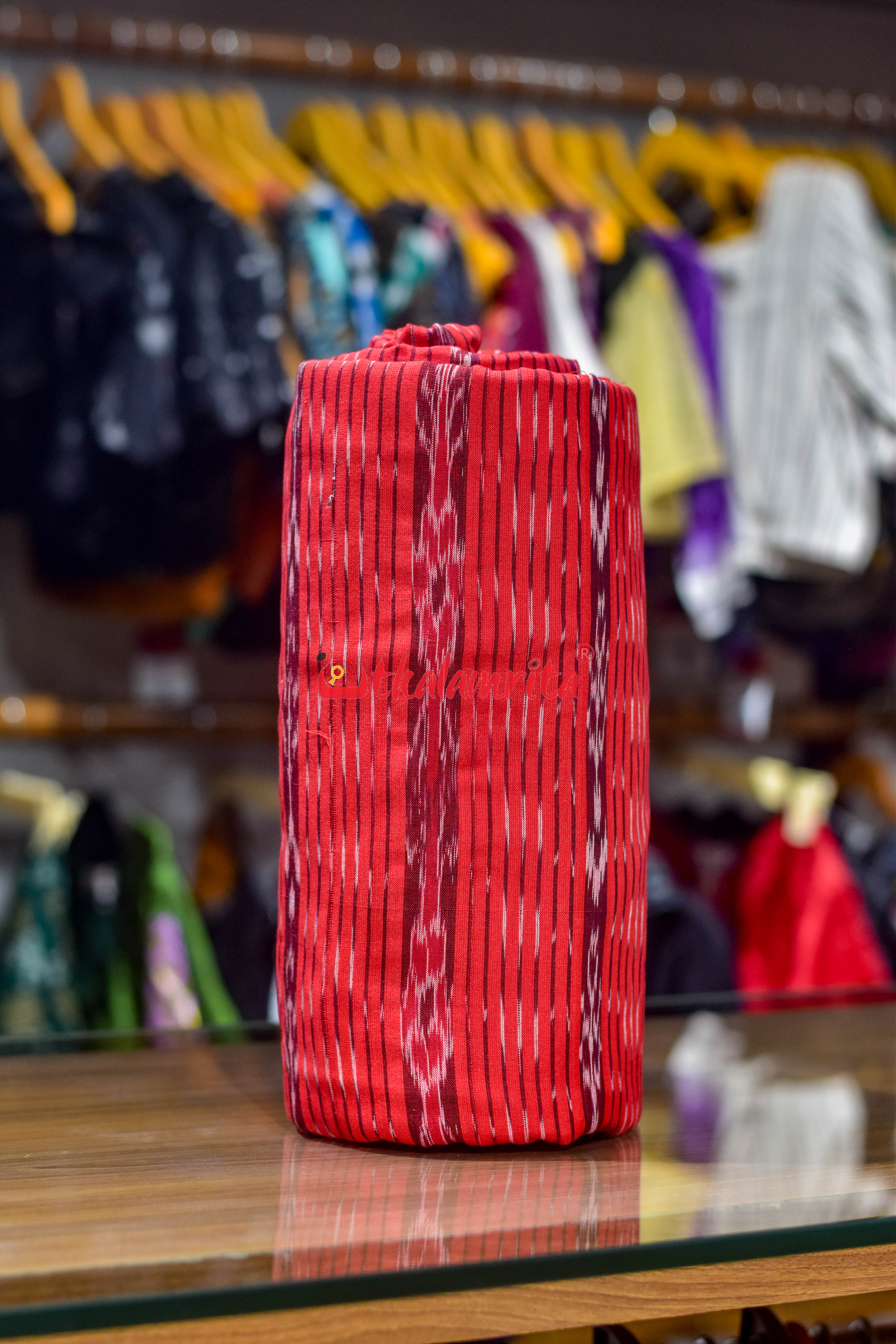 Red Flower Anjimala Cotton (Fabric)