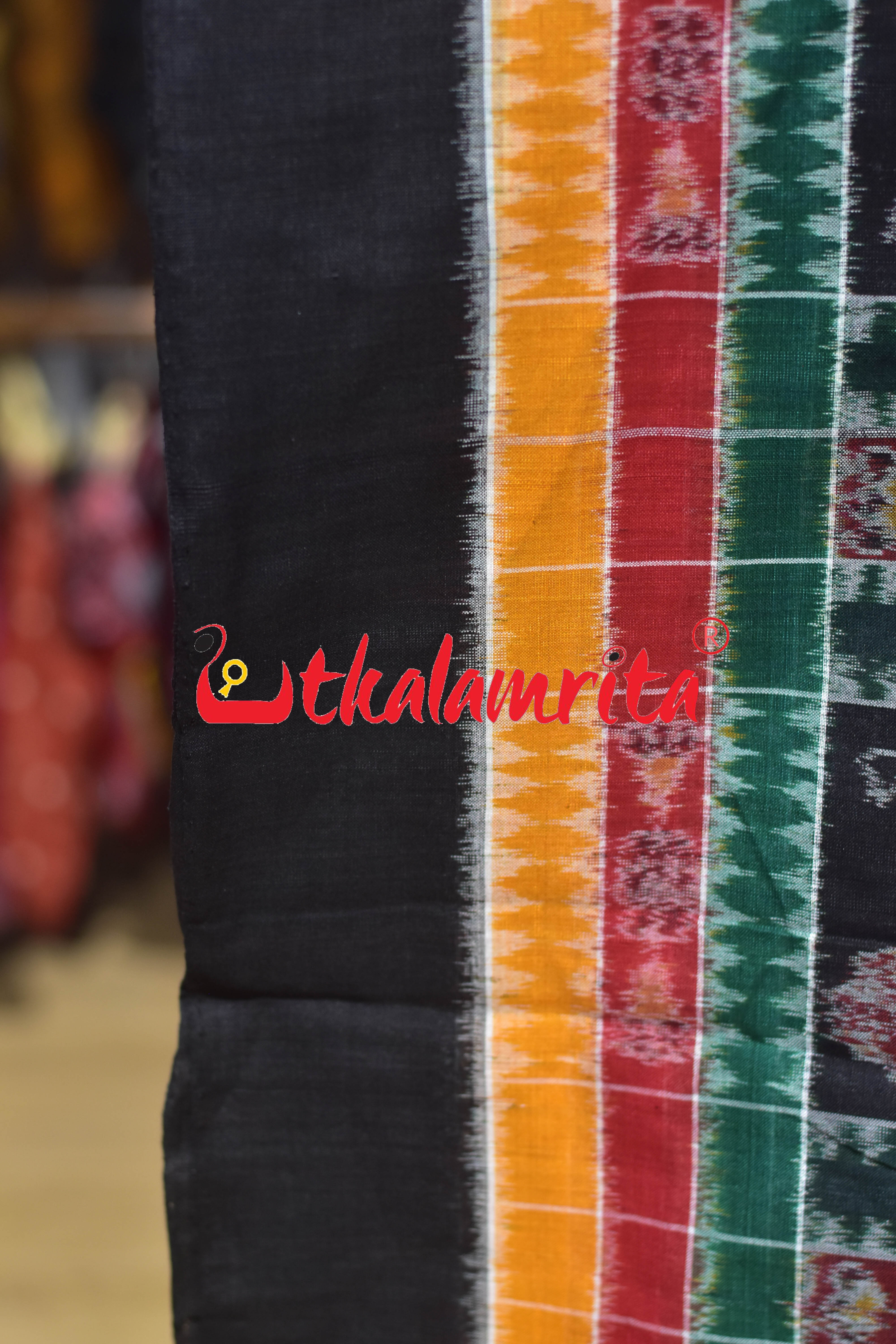 Green Red Gaja Singha Utkala Lakhmi (Fabric)