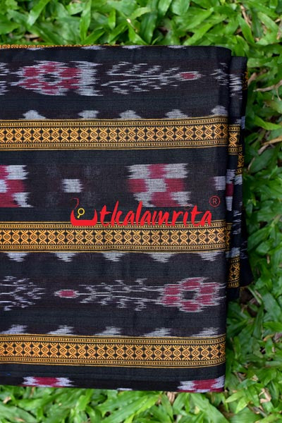 Black Pasapali With Flower Ikat (Fabric)