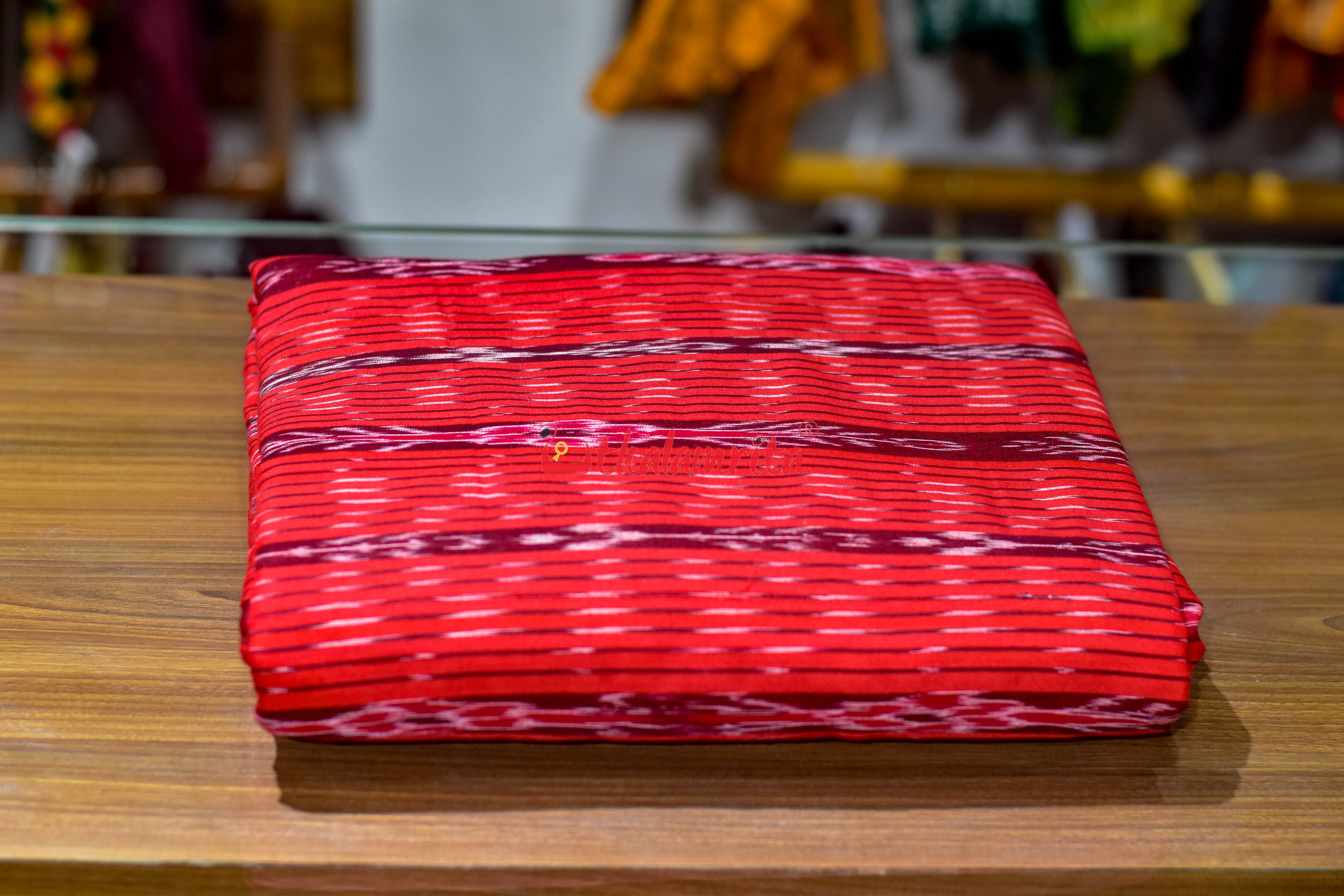 Red Flower Anjimala Cotton (Fabric)